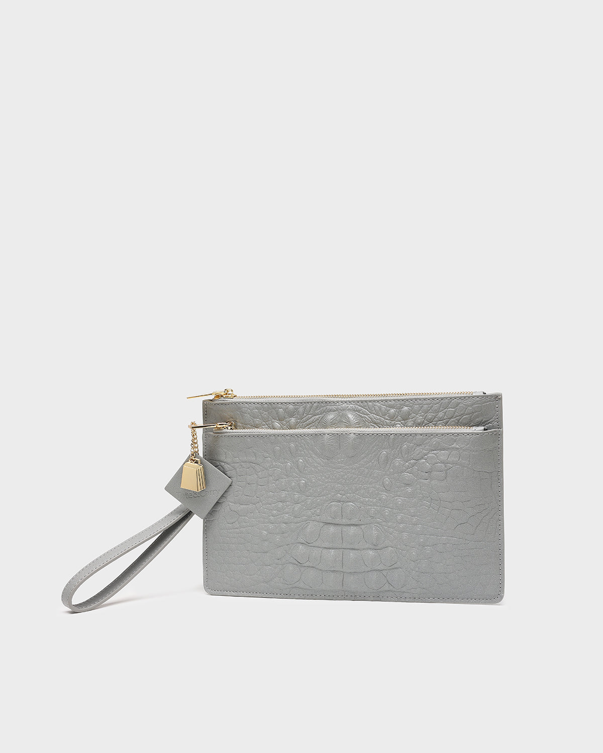 Apollo 2 Grey Clutch Purse for Women - Elegant Evening Bag for Parties, Weddings & Special Occasions
