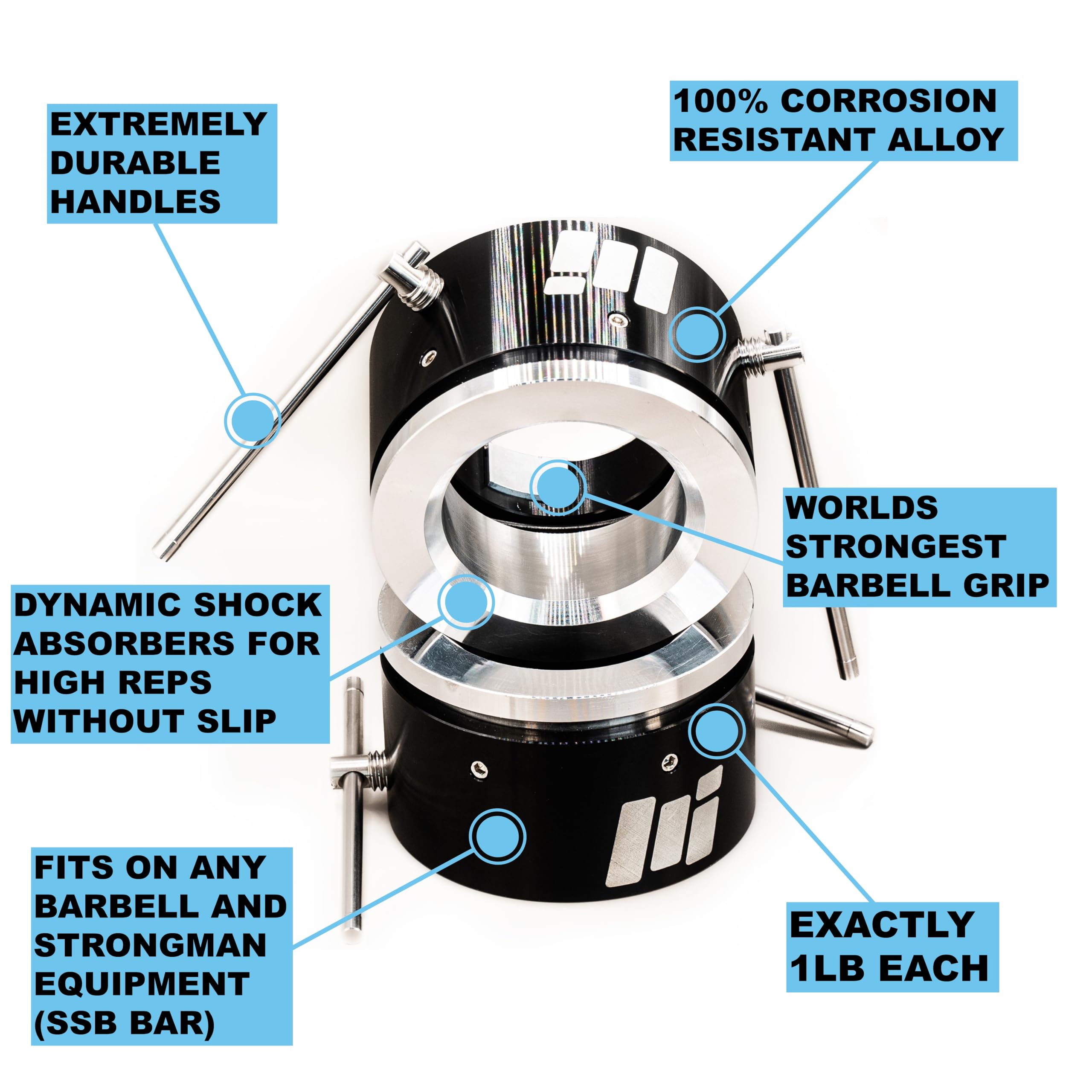 Strongest Barbell Clamps - Corrosion Resistant Gym Clamps for Weightlifting