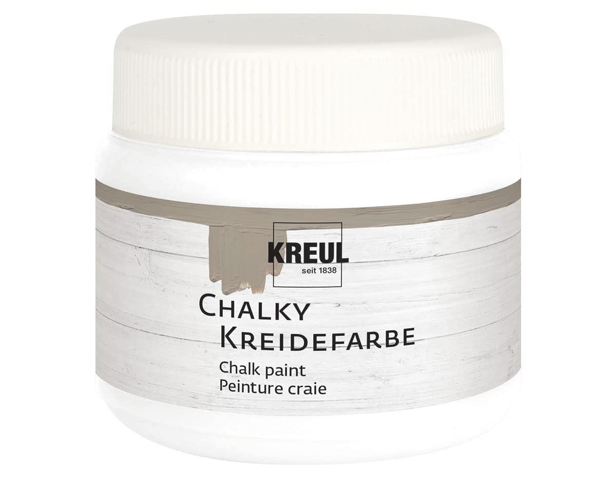 75323 Premium Chalky Chalk Paint - 150ml Snow White for DIY Furniture, Home Decor & Craft Projects - Matte Finish, Non-Toxic & Easy to Apply