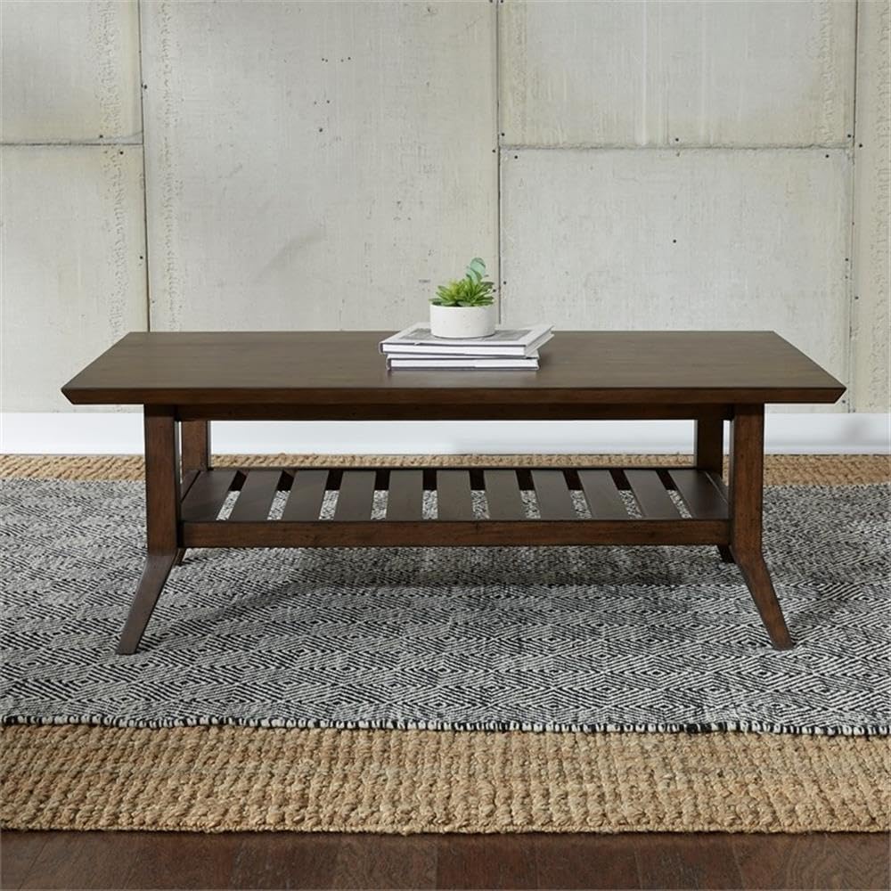 Liberty Furniture Ventura BLVD Rectangular Coffee Table - Modern Living Room Centerpiece for Home Decor & Entertainment Spaces