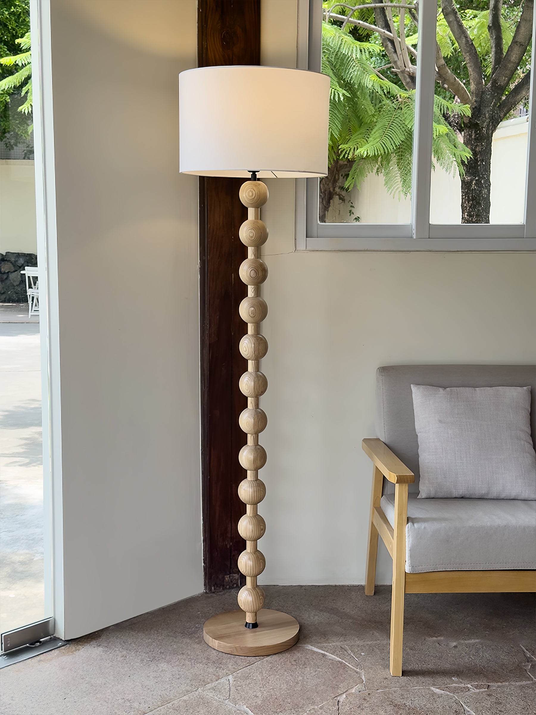 Hugo Barbell Floor Lamp - Modern Industrial Style Adjustable Standing Light for Living Room, Bedroom, or Office - Perfect for Reading, Working, and Ambient Lighting
