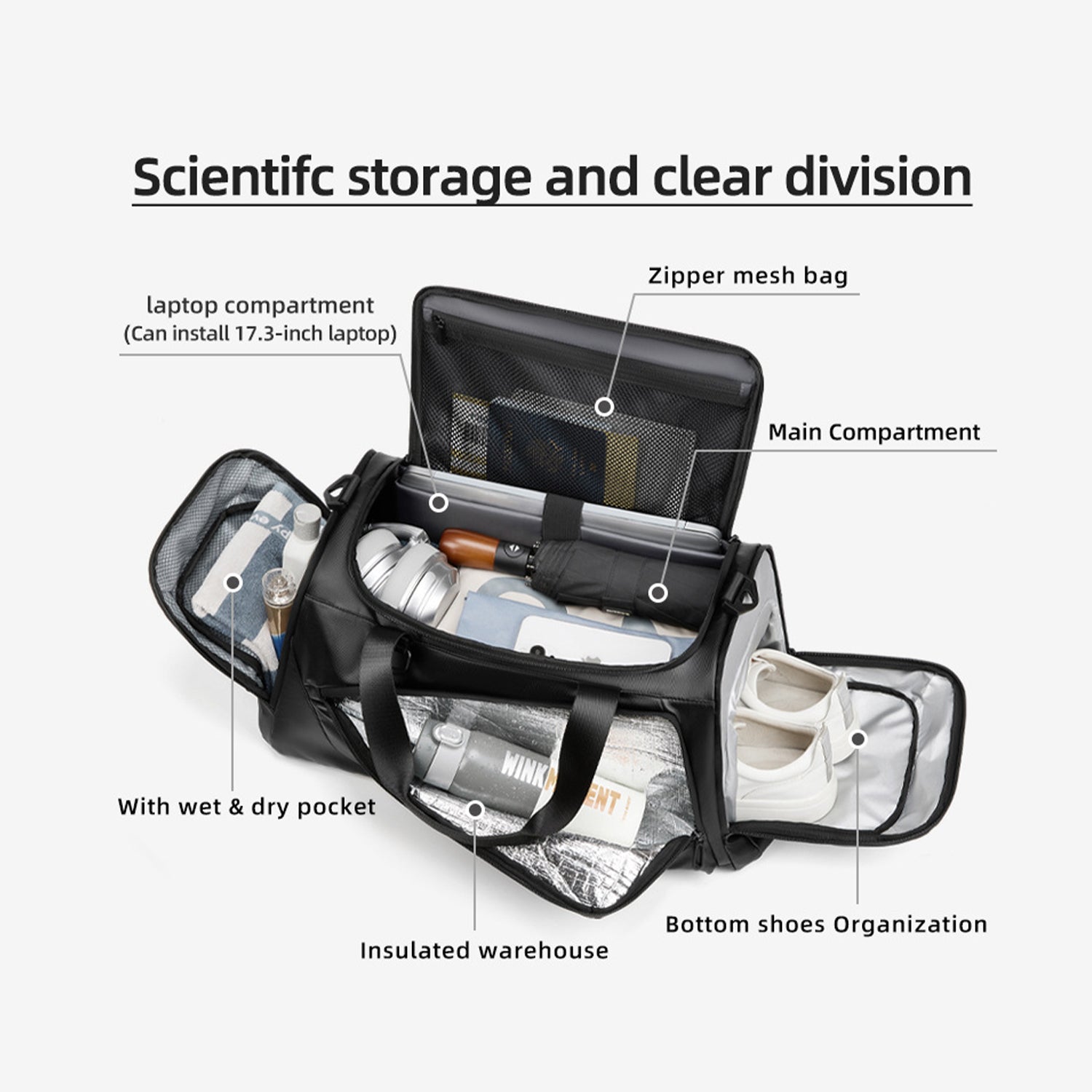 3 in 1 Expandable Travel Garment Backpack 55L with USB Charging Port & Water Resistant - Perfect for Business Trips, Weekend Getaways & Airplane Carry On