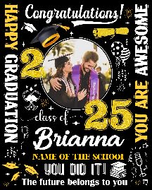 Custom Graduation Blanket -06