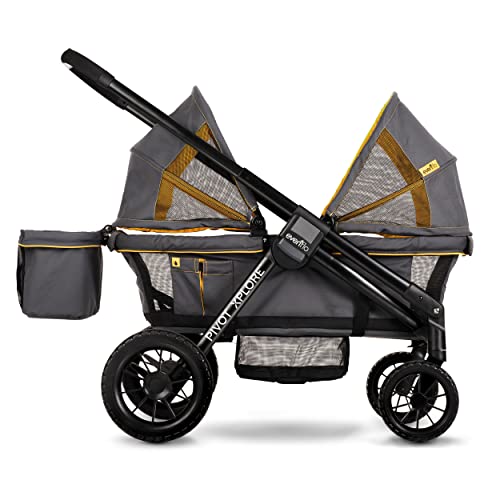 Evenflo Pivot Xplore All-Terrain Stroller Wagon - 2-in-1 Convertible Baby Stroller & Wagon for Outdoor Adventures, 45