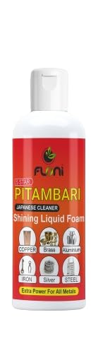 FLONI Pitambri Shining Liquid Cleaner - 100 ML | Safe for Idols, Figurines & Radha Krishna Statues | Perfect for Home Decor & Religious Ceremonies