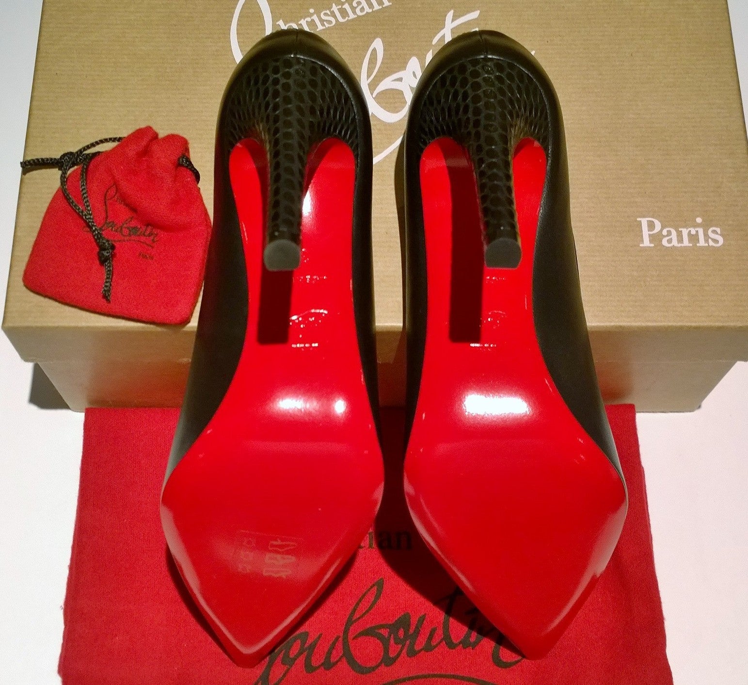 Christian Louboutin Maastrict 100 Black Leather Pumps - Elegant High Heels for Women | Perfect for Weddings, Parties & Special Occasions