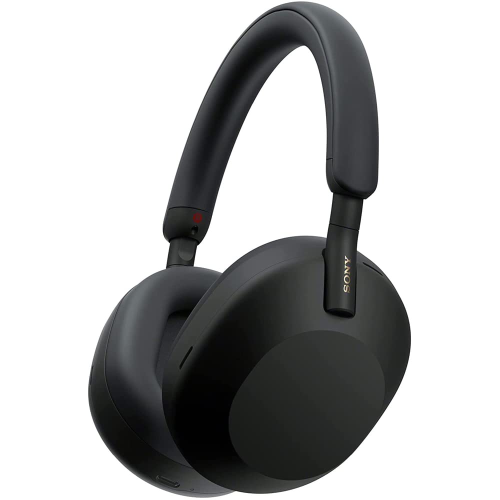 Sony WH-1000XM5 Wireless Noise Cancelling Headphones - Industry Leading Bluetooth Over-Ear Headset with Mic, Black (Renewed) | Bundle with 2-Year CPS Protection Plan | Perfect for Travel, Work & Music Lovers