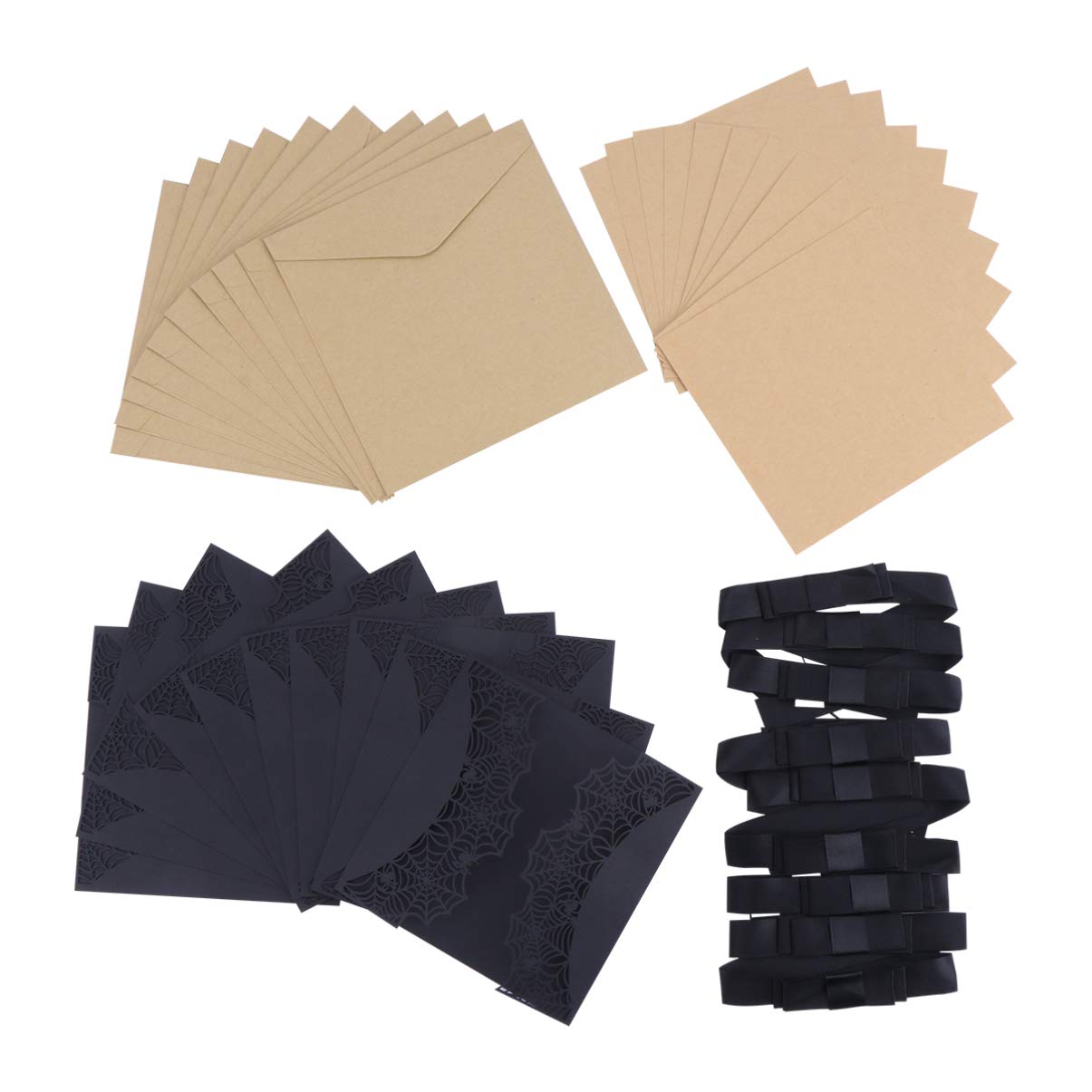 UKCOCO 10-Pack Halloween Spider Web Greeting Cards - Blank Invitations for Halloween Party, Birthday, Wedding (Includes Romantic Red Envelope) - Perfect for Spooky Celebrations, Themed Events & DIY Crafting