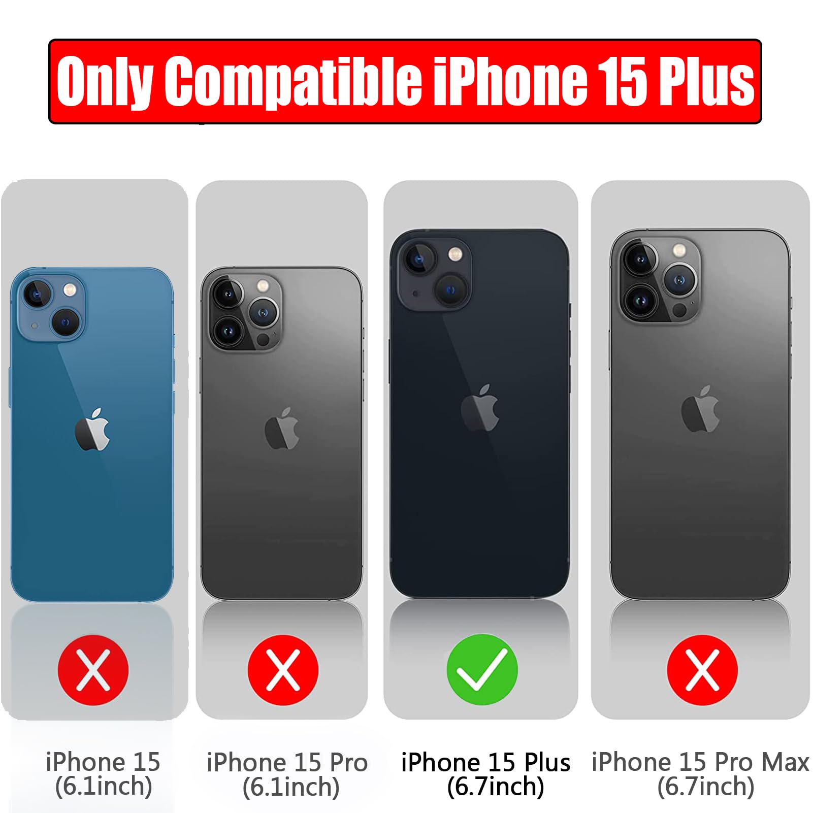 12000mAh iPhone 15 Plus Battery Case - High Capacity Rechargeable Charging Case with Wireless Charging & CarPlay Support | Portable Extended Battery Pack for iPhone 15 Plus (6.7