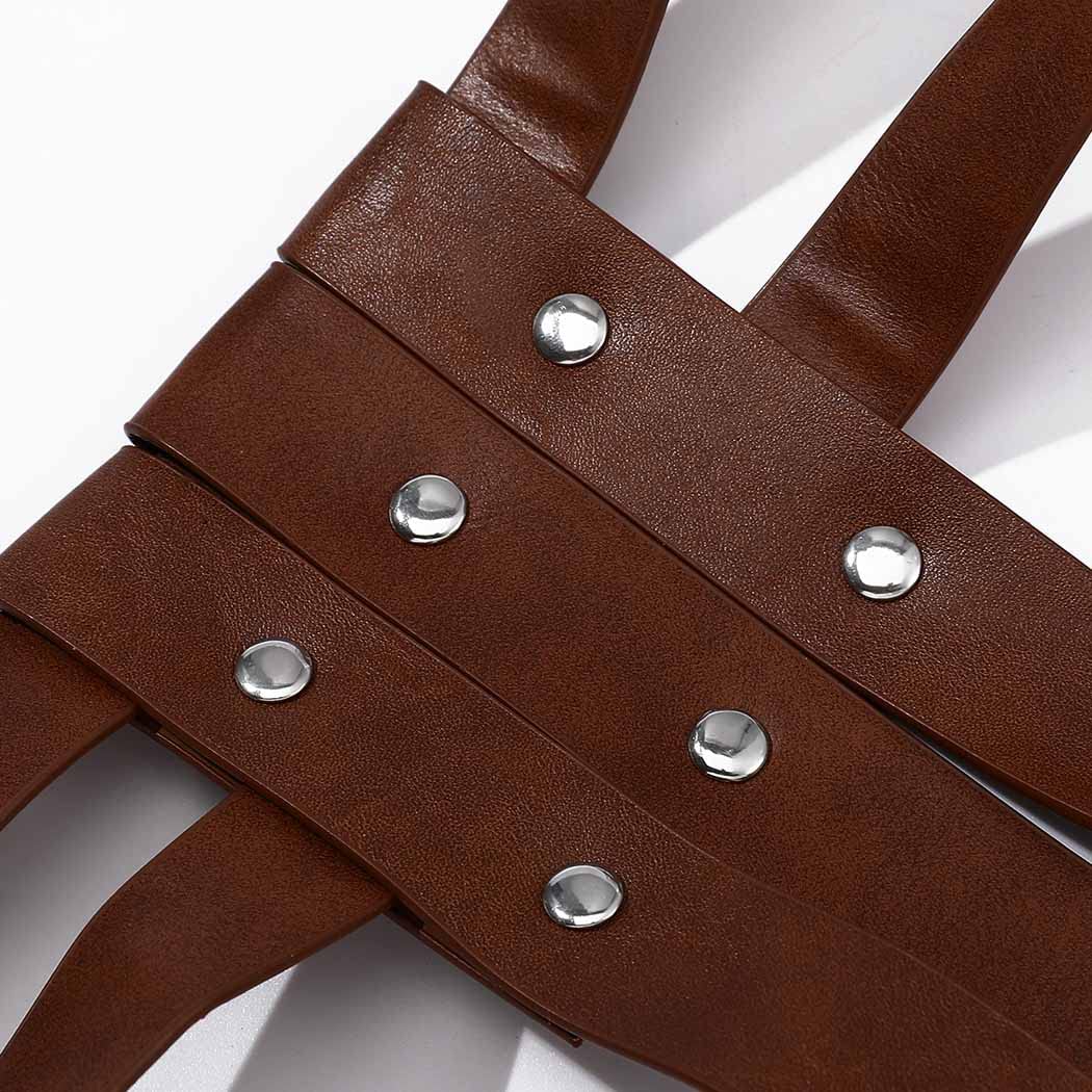 ASOOLL Punk Leather Waist Belt & Body Harness - Gothic Fashion Accessory for Women & Girls - Perfect for Rave Parties, Club Nights, Cosplay & Festival Outfits