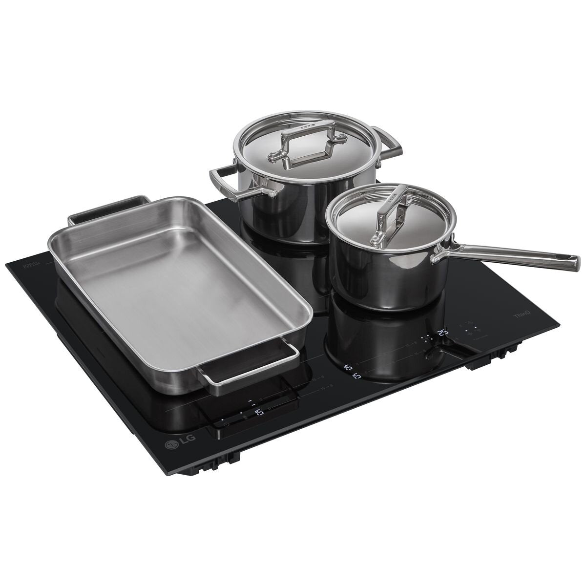 LG 60cm Series 7 Induction Cooktop with 4 Zones & Flexi Zone - BCI607T4BG - Perfect for Home Kitchen, Restaurant & Commercial Cooking