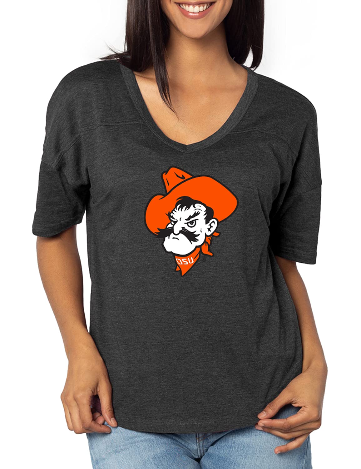 UG Apparel Women's V-Happy Jersey - Comfortable & Stylish V-Neck T-Shirt for Casual Wear, Gym & Everyday Outfits