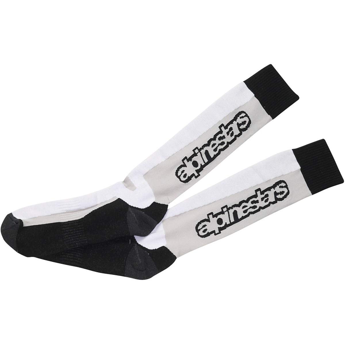 Alpinestars Summer Touring Motorcycle Socks - White/Black - Breathable & Comfortable Riding Socks for Men - Size SM/MD - Perfect for Long Distance Motorcycle Trips & Summer Riding