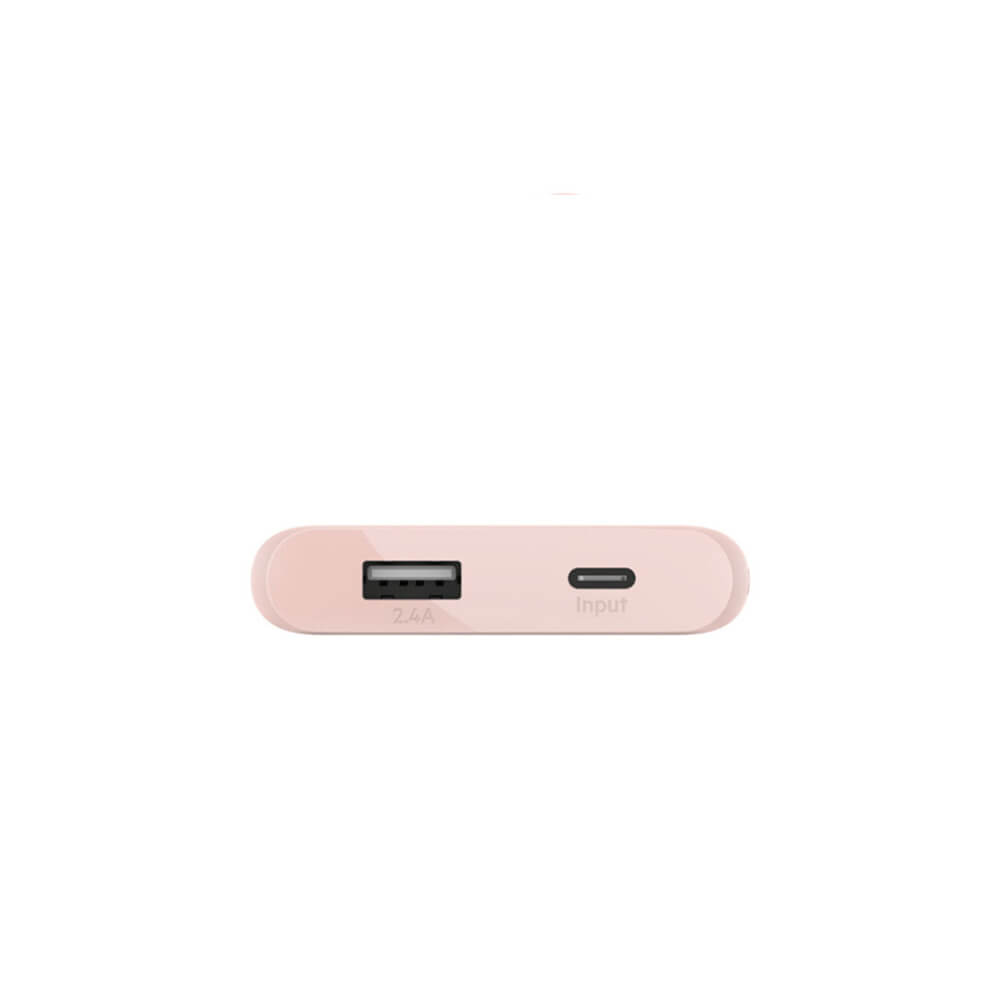 Belkin BoostCharge 5K Portable Charger - 5000mAh Rose Gold Power Bank for iPhone, Samsung & Android | Slim & Lightweight External Battery for Travel, Work & Outdoor Adventures