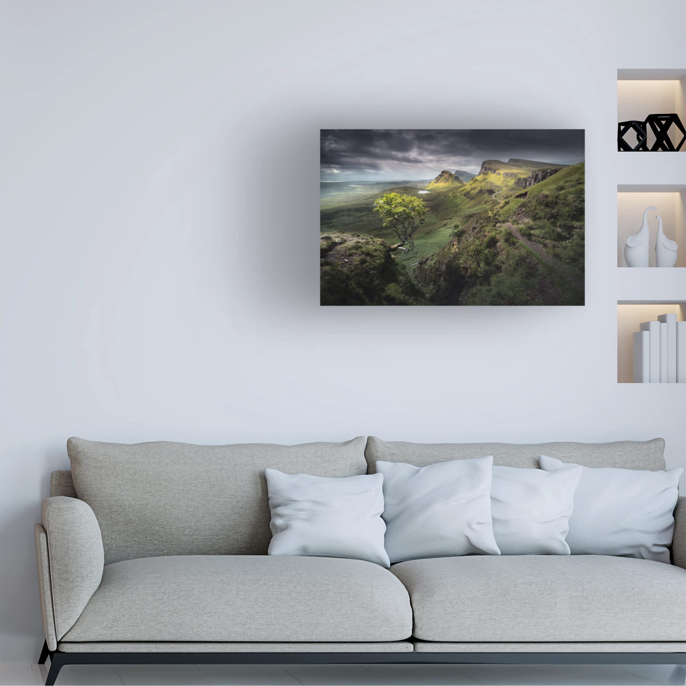 Trademark Fine Art 'Quiraing' Landscape Canvas Print by Karol Nienartowicz - Stunning Scottish Highland Wall Art for Living Room, Bedroom & Office Decor