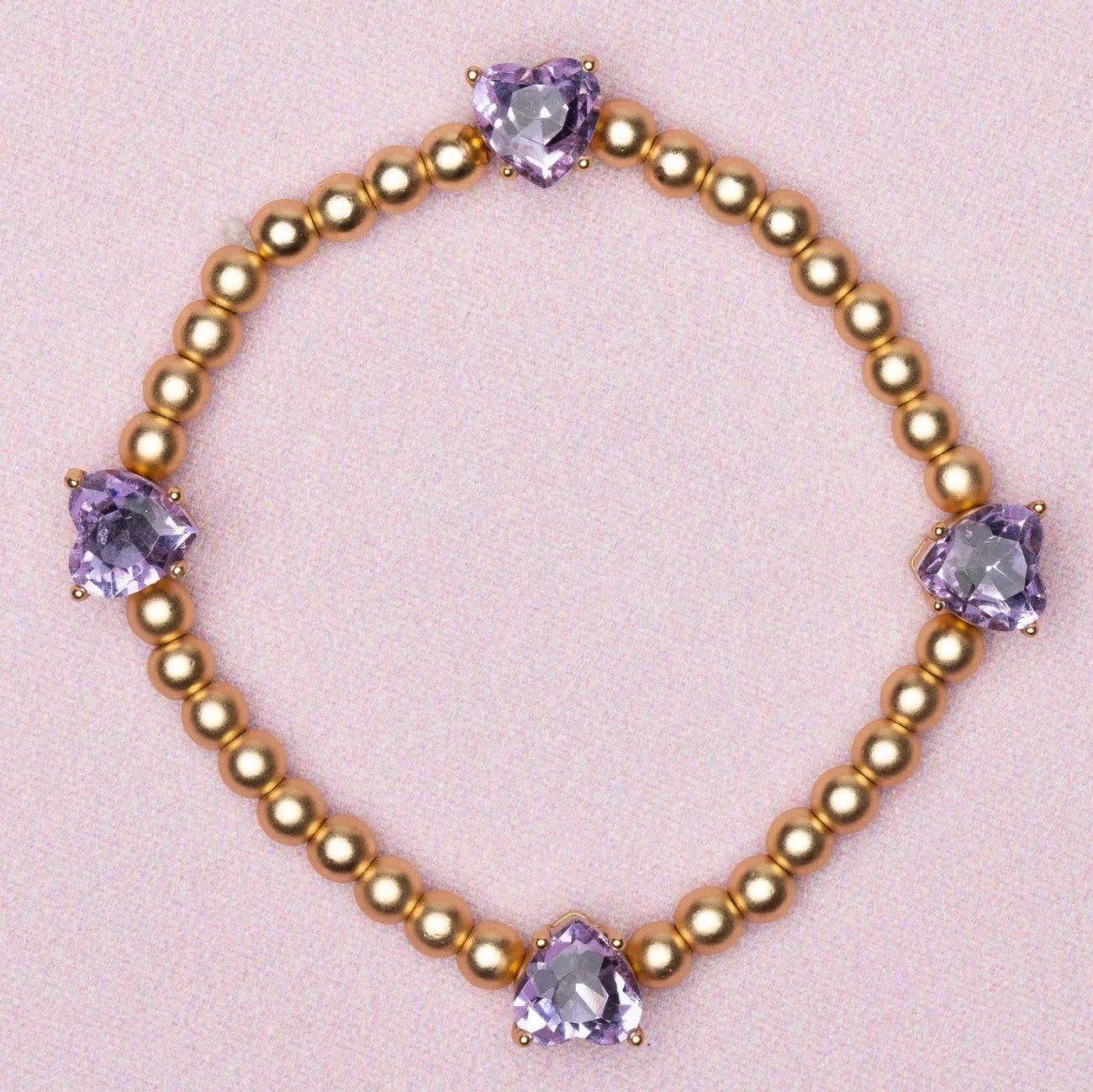 Great Pretenders Boutique Amethyst Love Bracelet - Elegant Purple Crystal Jewelry for Women | Perfect for Valentine's Day Gifts, Anniversary Presents & Everyday Wear