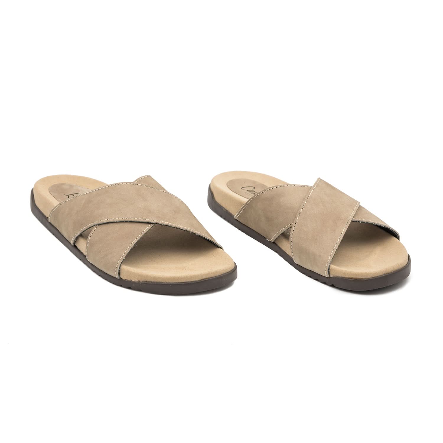 Men's Leather Sandals with Crossed Straps - 2429 Bot Nobuck - Perfect for Summer Outings, Beach Vacations & Casual Wear