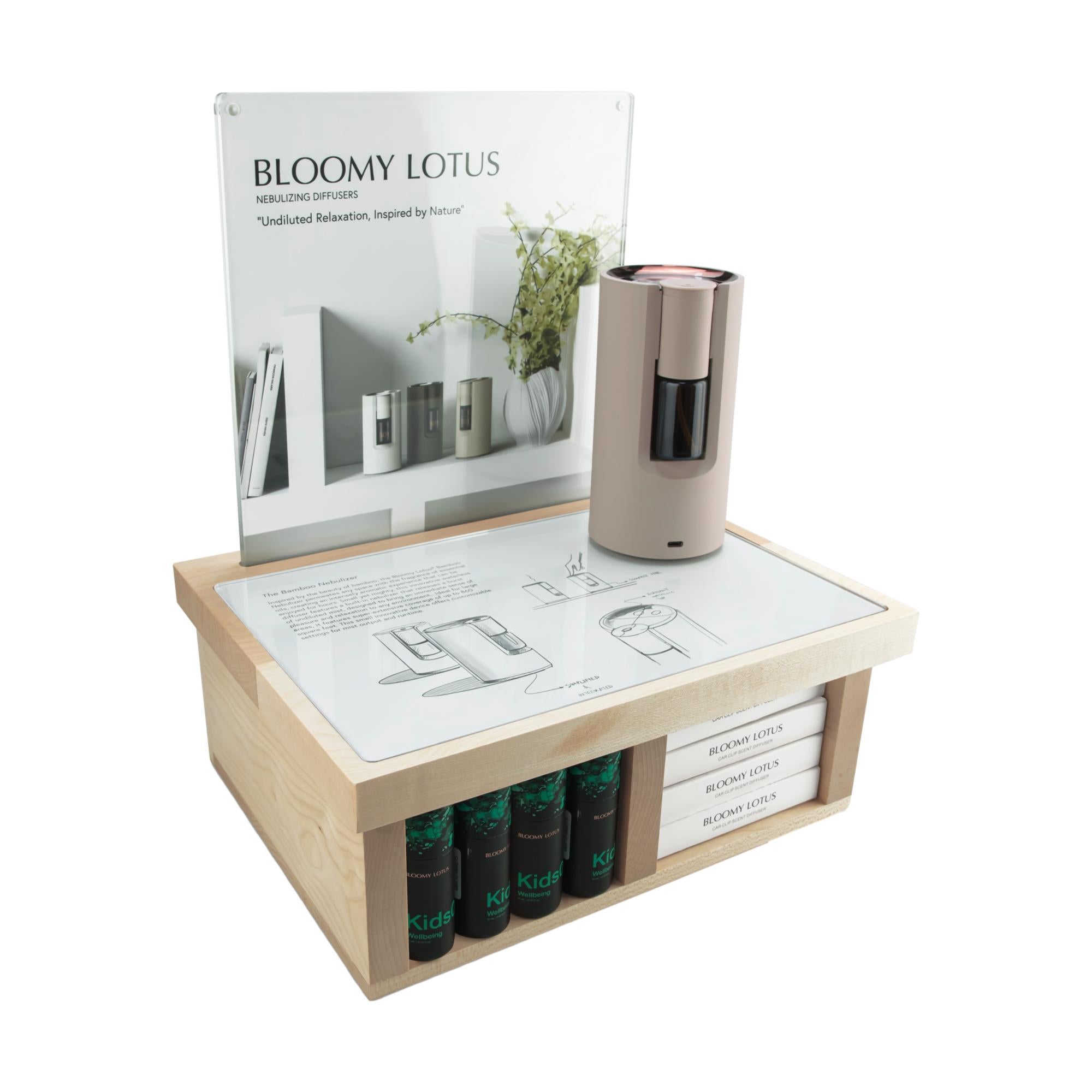 Bloomy Lotus Wooden Display Stand - Handcrafted Wooden Shelf for Home Decor, Jewelry & Collectibles - Perfect for Living Room, Bedroom & Office Organization