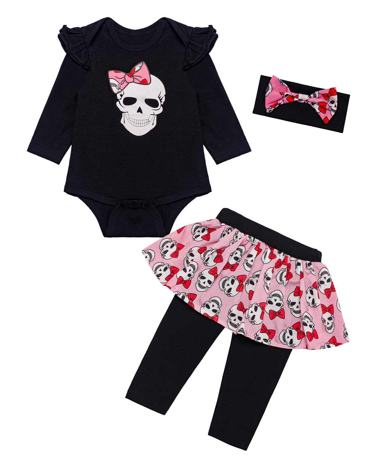 Adorable Baby Girls Halloween & Thanksgiving Outfits - Cute Long Sleeve Toddler Costume Set for Holiday Photos & Family Gatherings