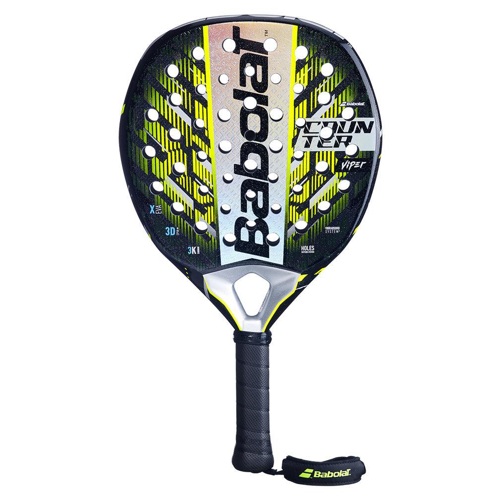 Counter Viper 2.5 Padel Racket - Professional Black & Yellow Paddle Tennis Racquet for Men & Women - Perfect for Outdoor & Indoor Padel Matches and Training Sessions