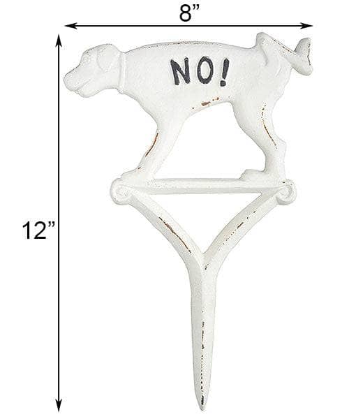 No Peeing Yard Sign - Durable Cast Iron Outdoor Dog Sign for Lawn & Garden - Funny & Rustic Home Decor for Pet Owners