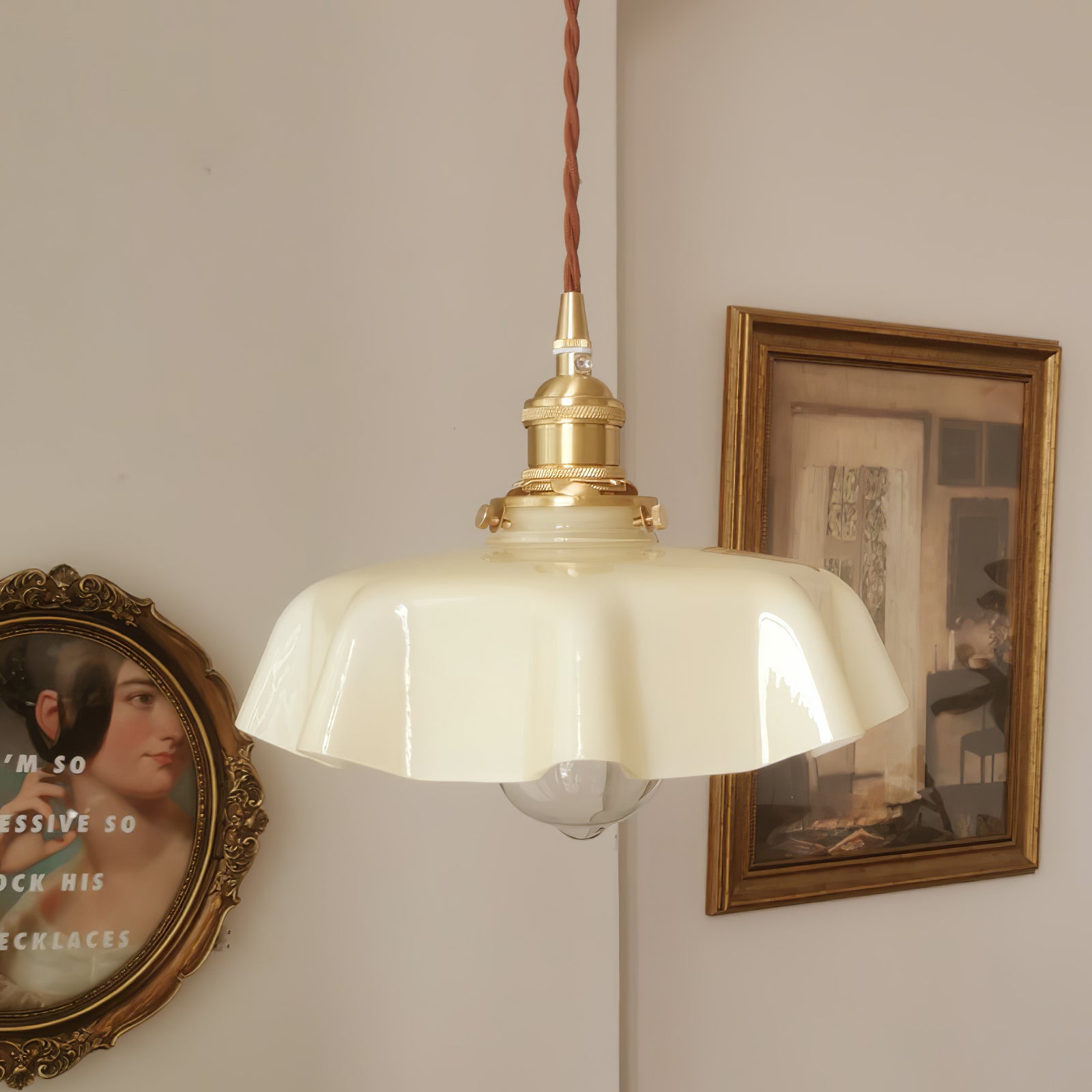 French Flower Pendant Light - Elegant Floral Chandelier for Dining Room, Kitchen Island & Bedroom Lighting - Vintage Inspired Ceiling Fixture