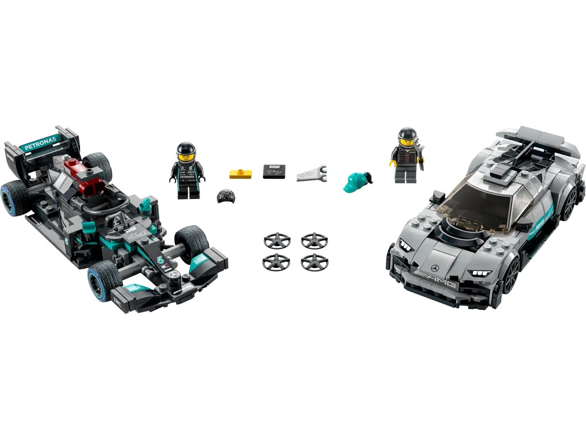 LEGO SPEED Champions 76909 Mercedes-AMG F1 W14 & Project One Building Set – Race Car Toy for Kids & Adults – Perfect for Collectors, Gifts & Play Scenes