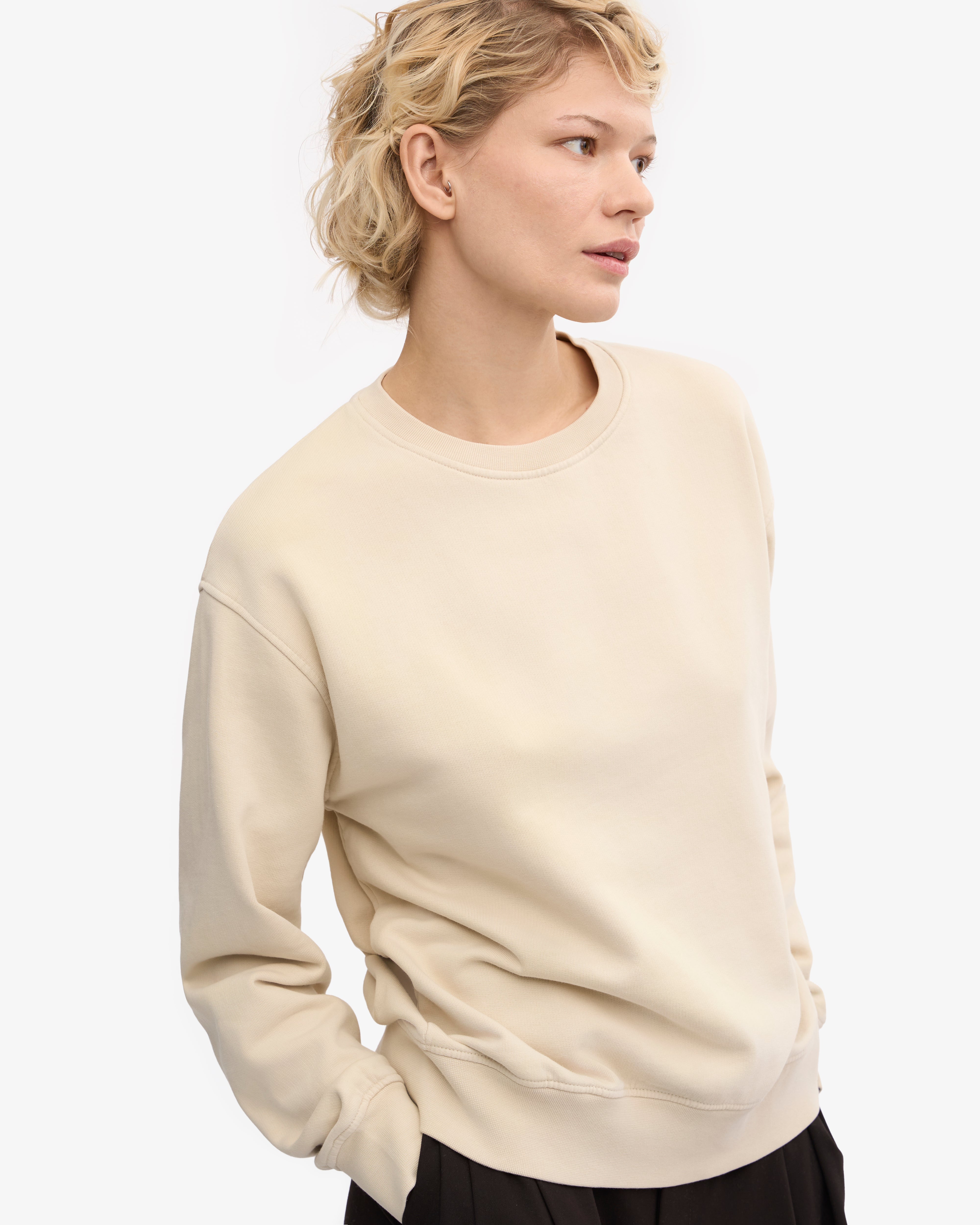 Organic Cotton Women's Classic Crew Neck T-Shirt - Ivory White - Soft & Comfortable for Casual Wear, Workout & Everyday Outfits