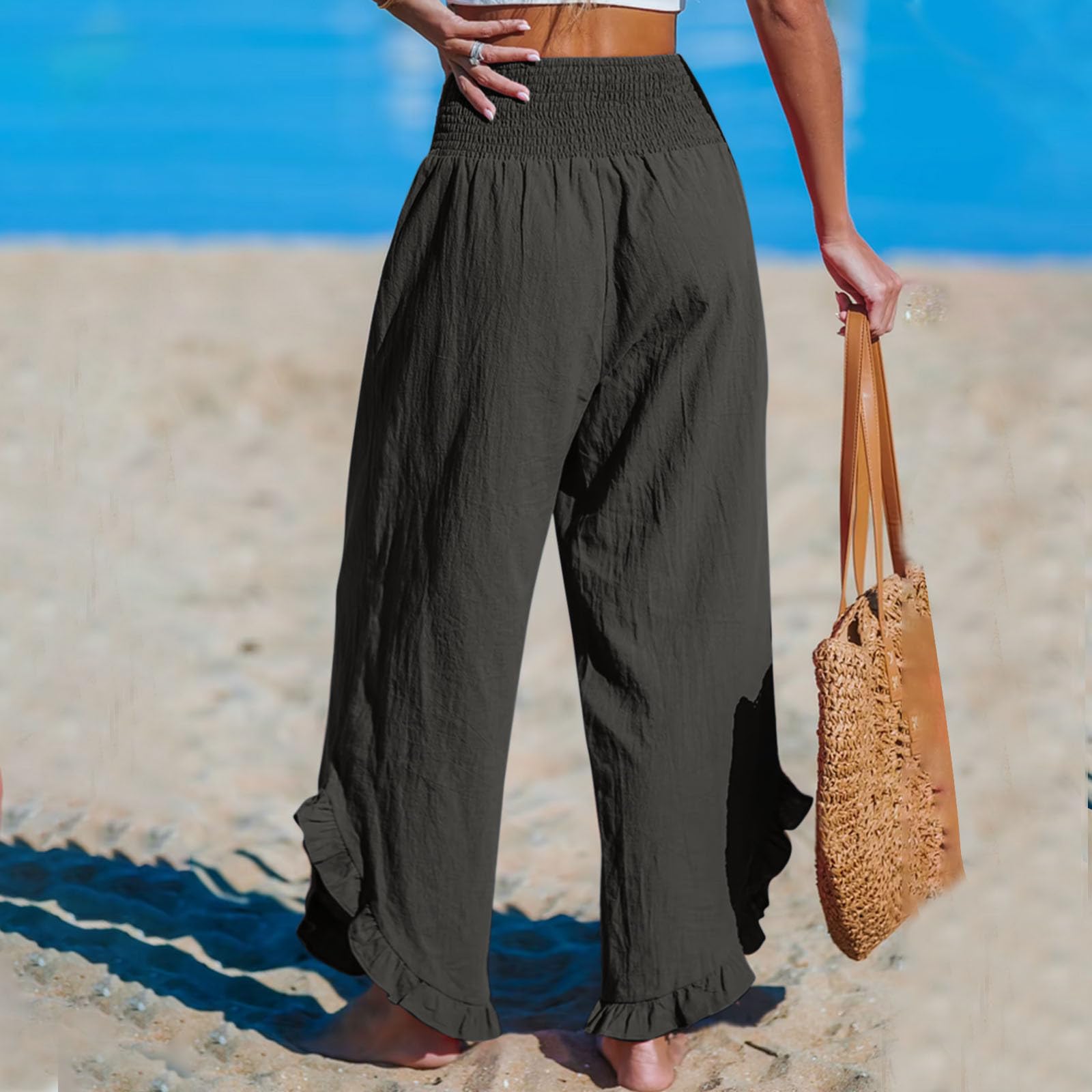 Fridja Women's Plus Size Summer Capris - Stretchy Comfort Pants for Casual Wear & Outdoor Activities | Amazon Prime Deals in Black