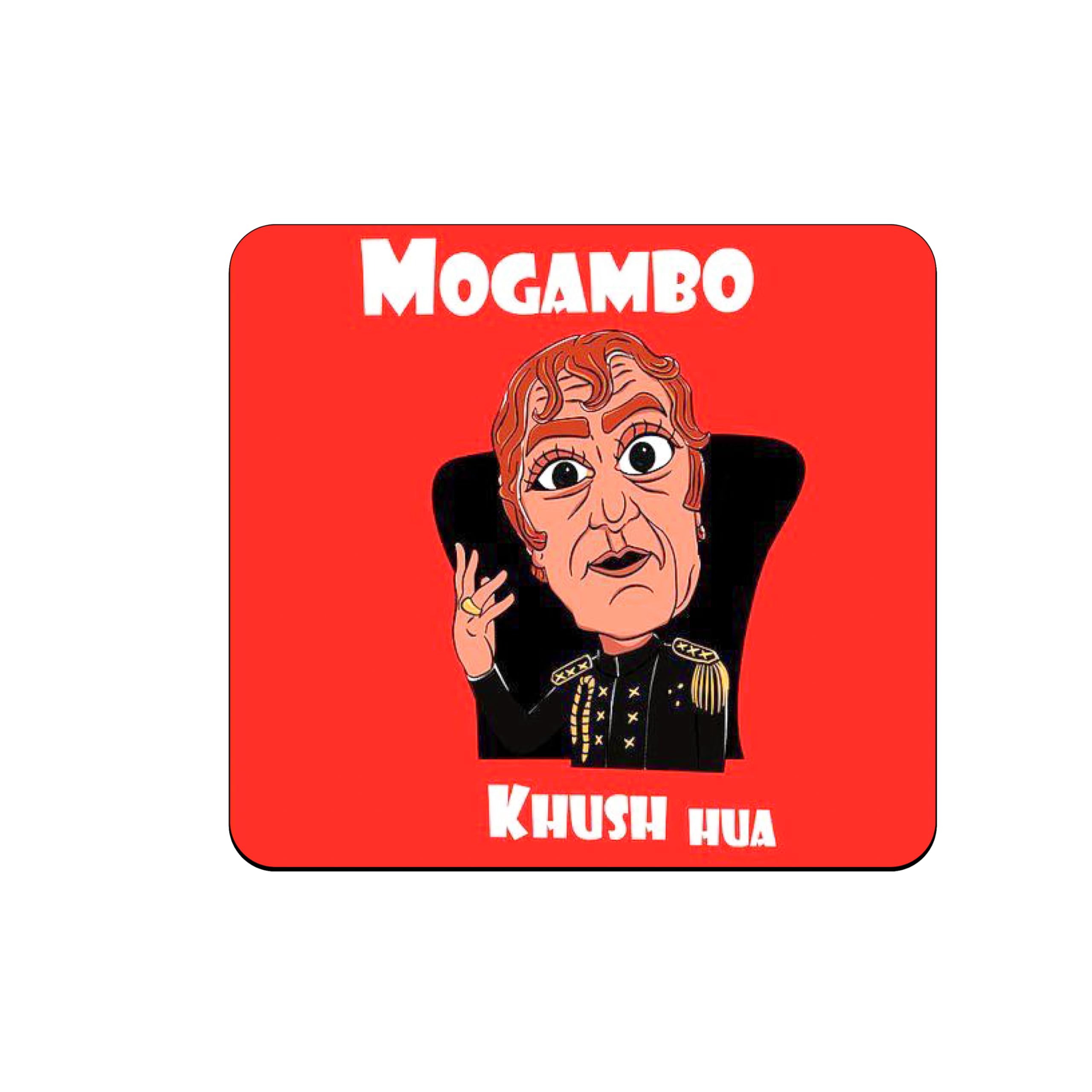 Bollywood Theme Quote Printed Wooden Coaster Set - Funny Home & Kitchen Decor for Office Desk, Dining Table - Tea Cup & Coffee Mug Holder - Perfect for Indian-Themed Parties, Gifts & Daily Use