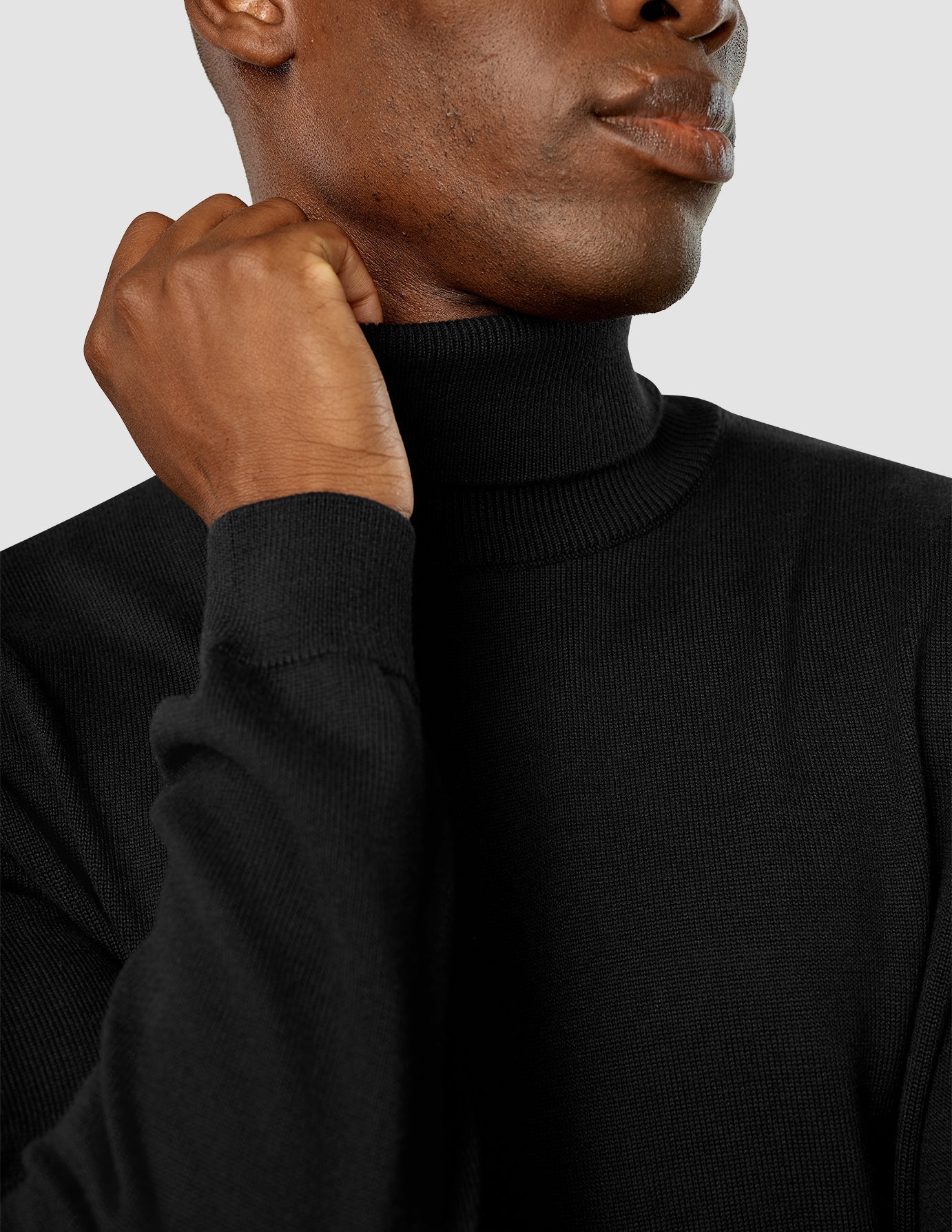 Black Everyday Knit Turtleneck Sweater for Women - Cozy Winter Layering & Casual Office Wear