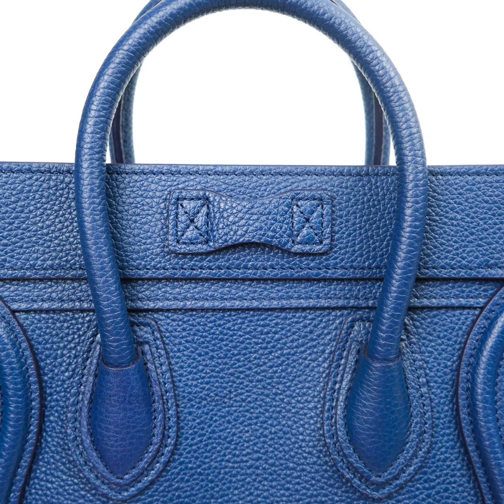 Celine Nano Luggage Bag in Dark Indigo Drummed Calfskin Leather - Stylish Crossbody Purse for Women, Perfect for Work, Travel & Everyday Use