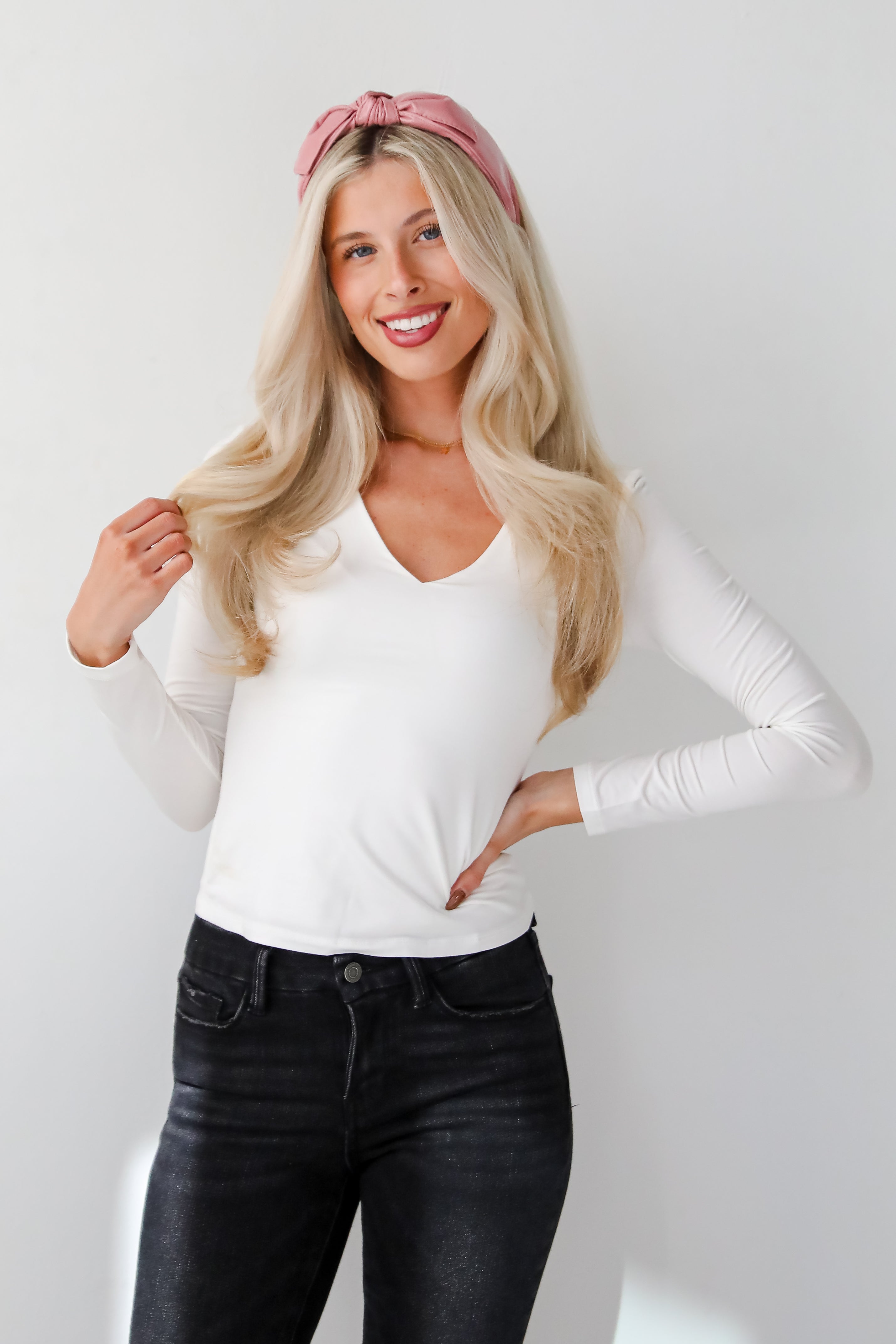 Brianna Everyday V Neck Top for Women - Soft Stretch Casual Shirt - Perfect for Work, Office & Everyday Wear - DOORBUSTER Deal