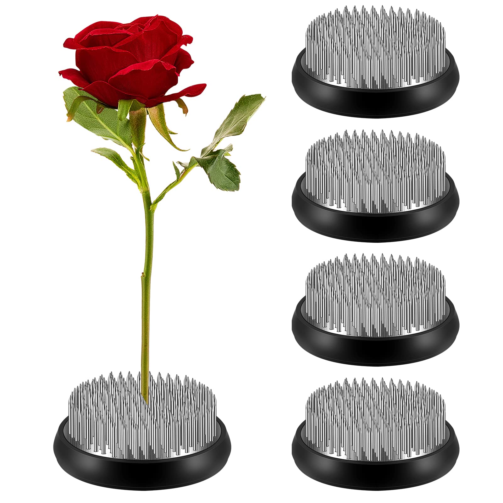 WILLBOND 8-Piece 2 Inch Flower Frog Set - Round Floral Pin Holder for Vase Arrangements | Japanese-Style Flower Arranging Tools for DIY Bouquets, Centerpieces & Wedding Decor
