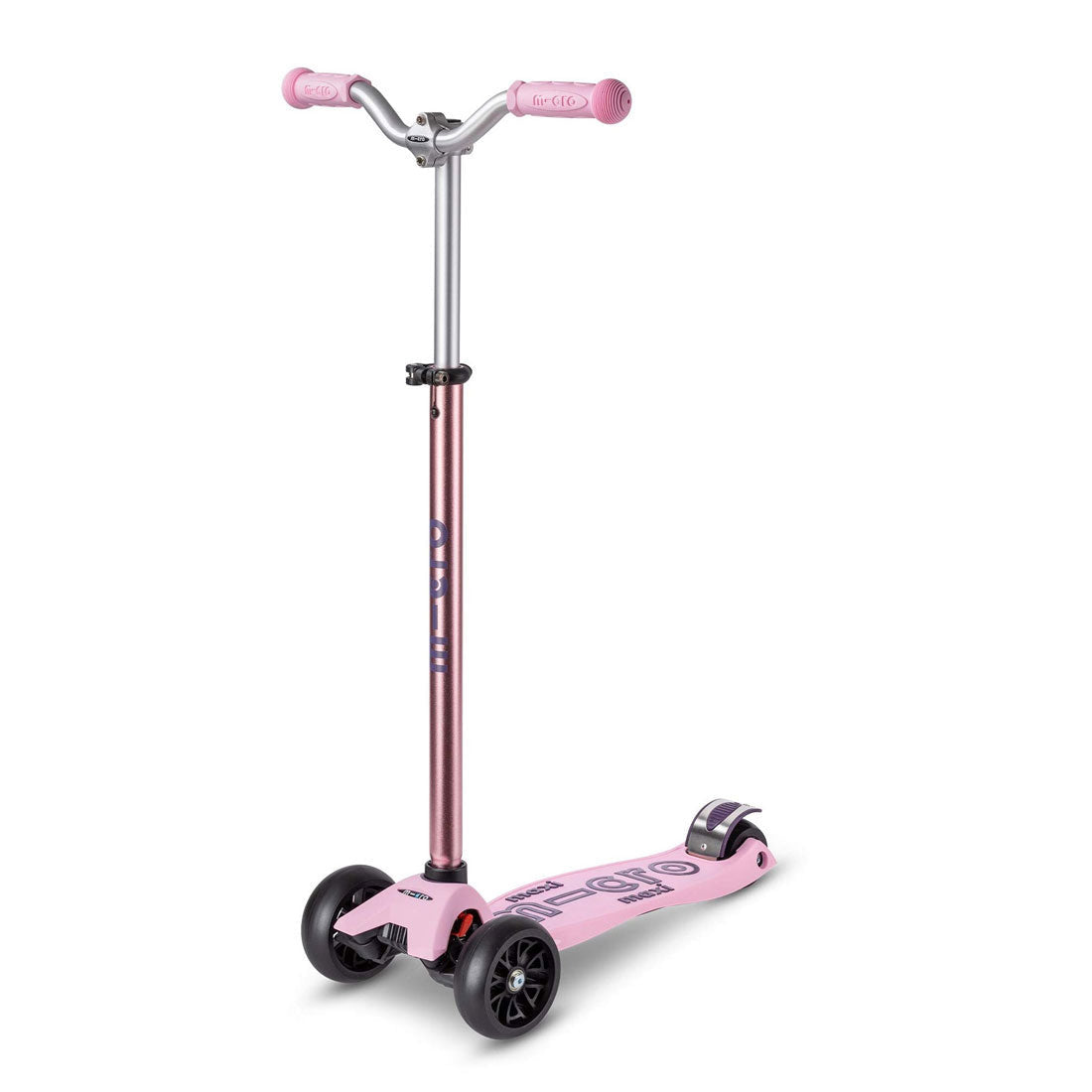 Micro Maxi Deluxe 3 Wheel PRO Scooter for Kids - Lightweight Aluminum Frame, Adjustable Handlebar, Smooth Ride - Perfect for Outdoor Play, Commuting & Neighborhood Fun (Rose Pink)