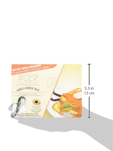 Wolfgang Puck Vanilla French Toast Coffee Cups - 24 Count | Premium Disposable Coffee Cups for Home, Office & Cafes | Perfect for Hot & Cold Beverages