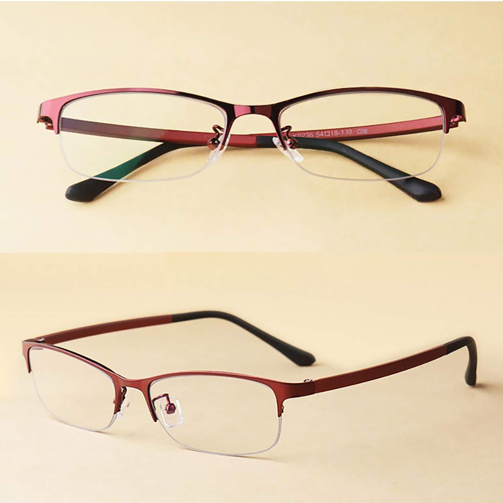 Blue Light Blocking Reading Glasses with Anti Glare & UV Protection - Comfortable Half Frame Design for Computer Use, Office Work, and Screen Time (+2 Strength)