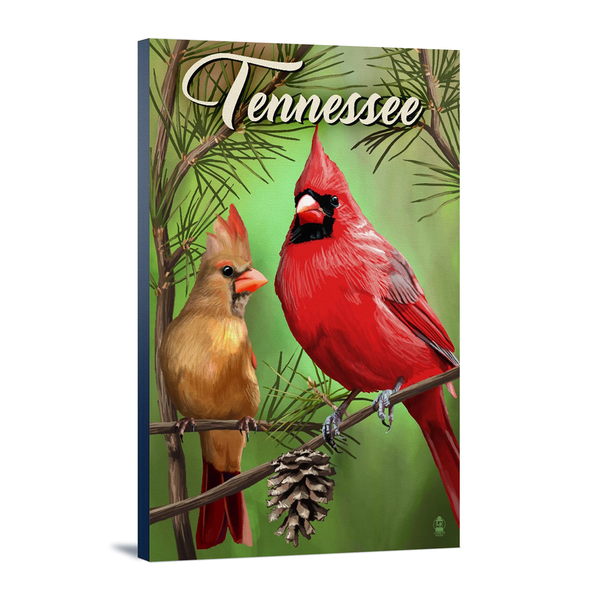 Tennessee Cardinals Summer Wall Art - 24x36 Gallery Wrapped Canvas Painting - Perfect for Living Room, Bedroom & Office Decor