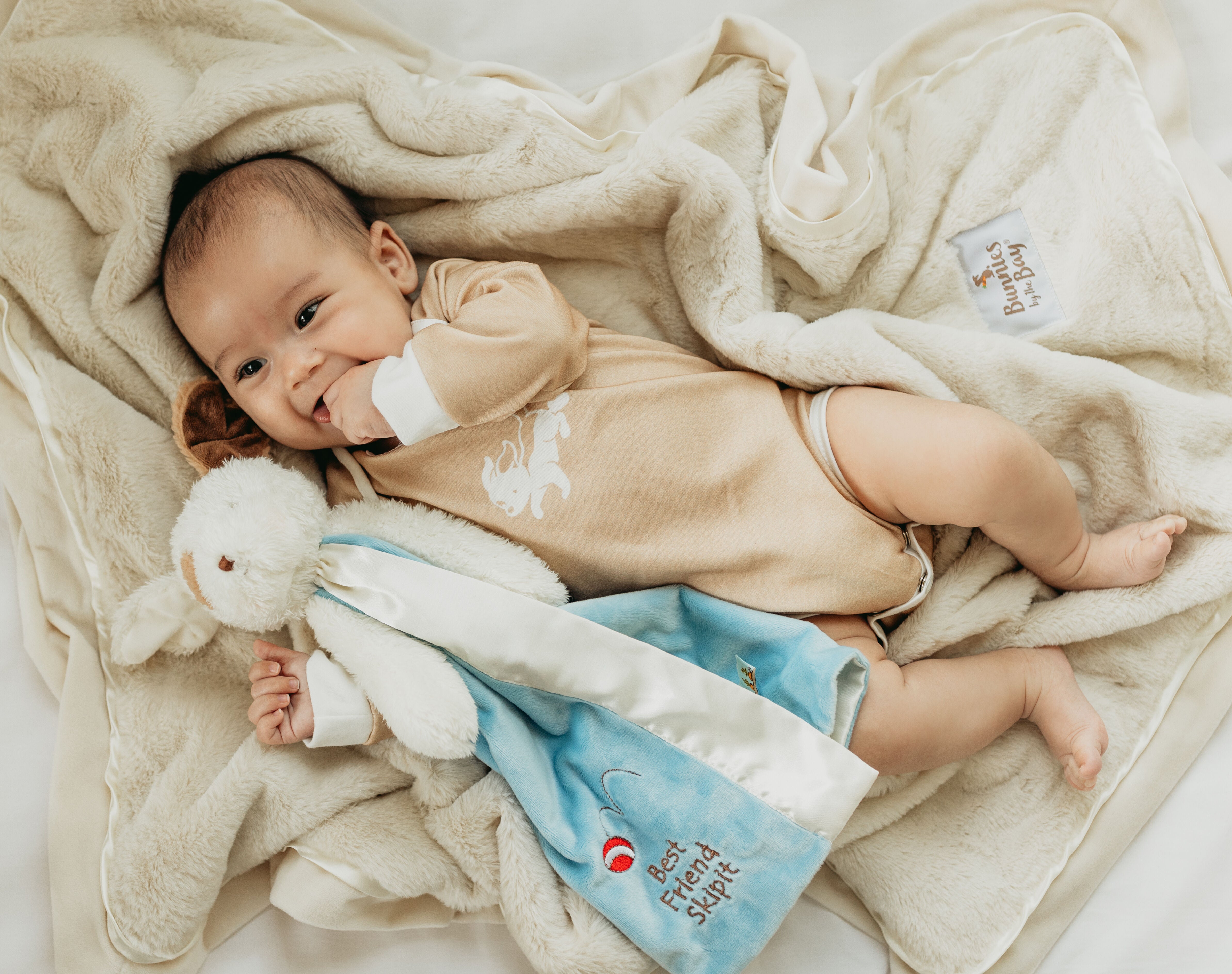 Bunnies Do Delight! Skipit Gift Set - Blue Bunny Plush Toy for Kids | Perfect for Easter Gifts, Birthday Presents & Nursery Decor