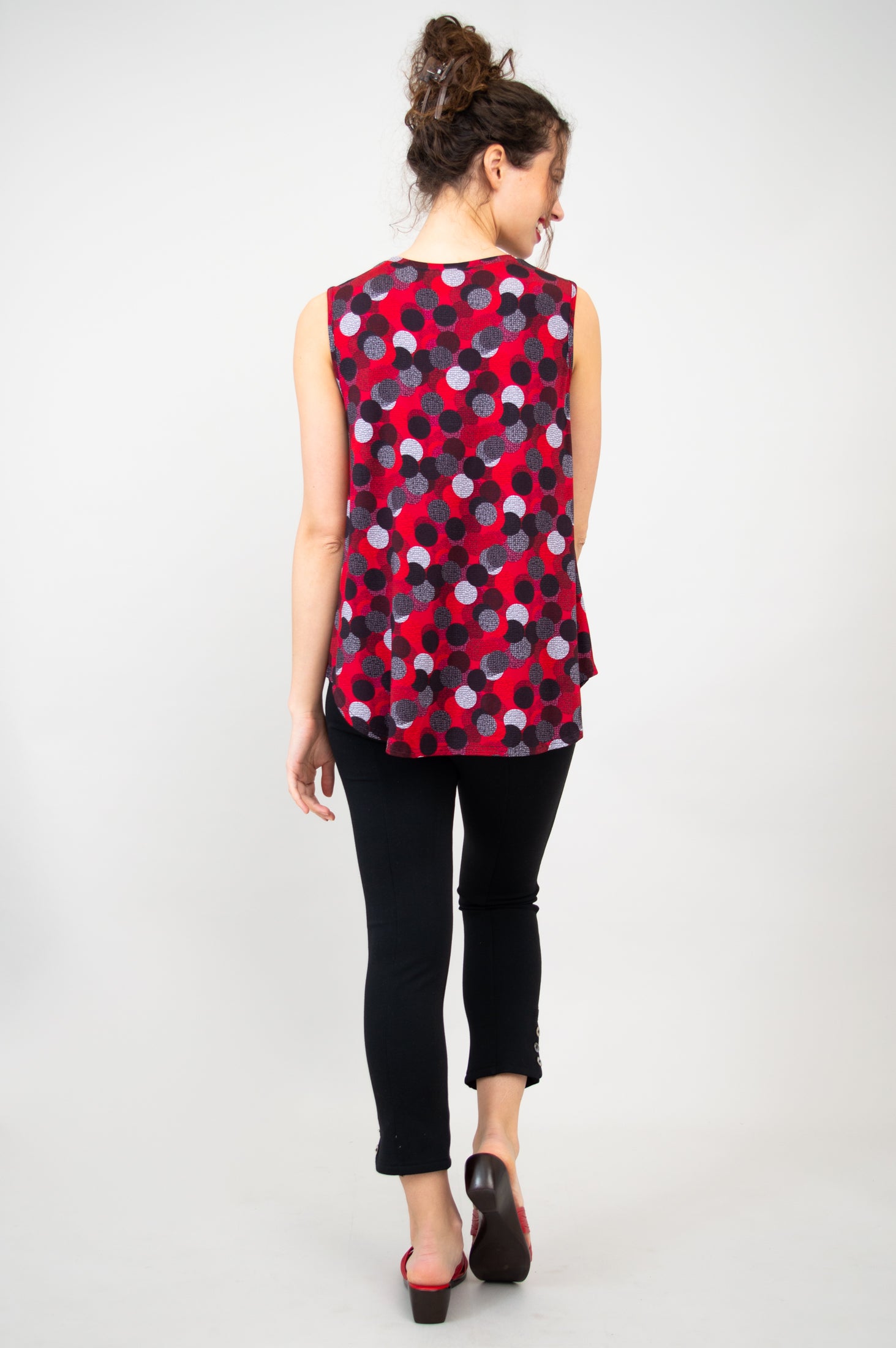 Jackie Tank Top - Stylish Polka Dot Dancewear - Soft Bamboo Fabric - Perfect for Dance Classes & Summer Outfits - Final Sale