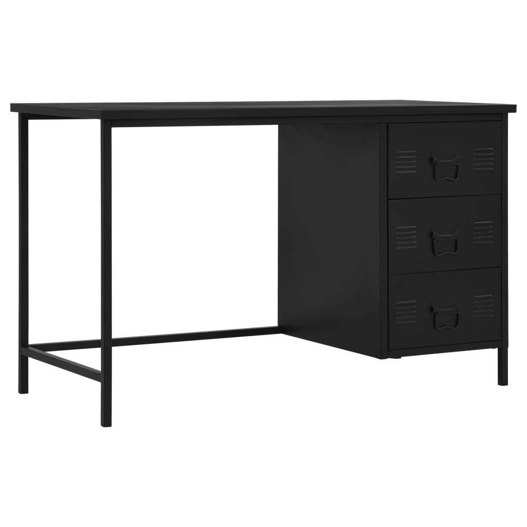 Industrial Style Computer Desk with Drawers - 47.2