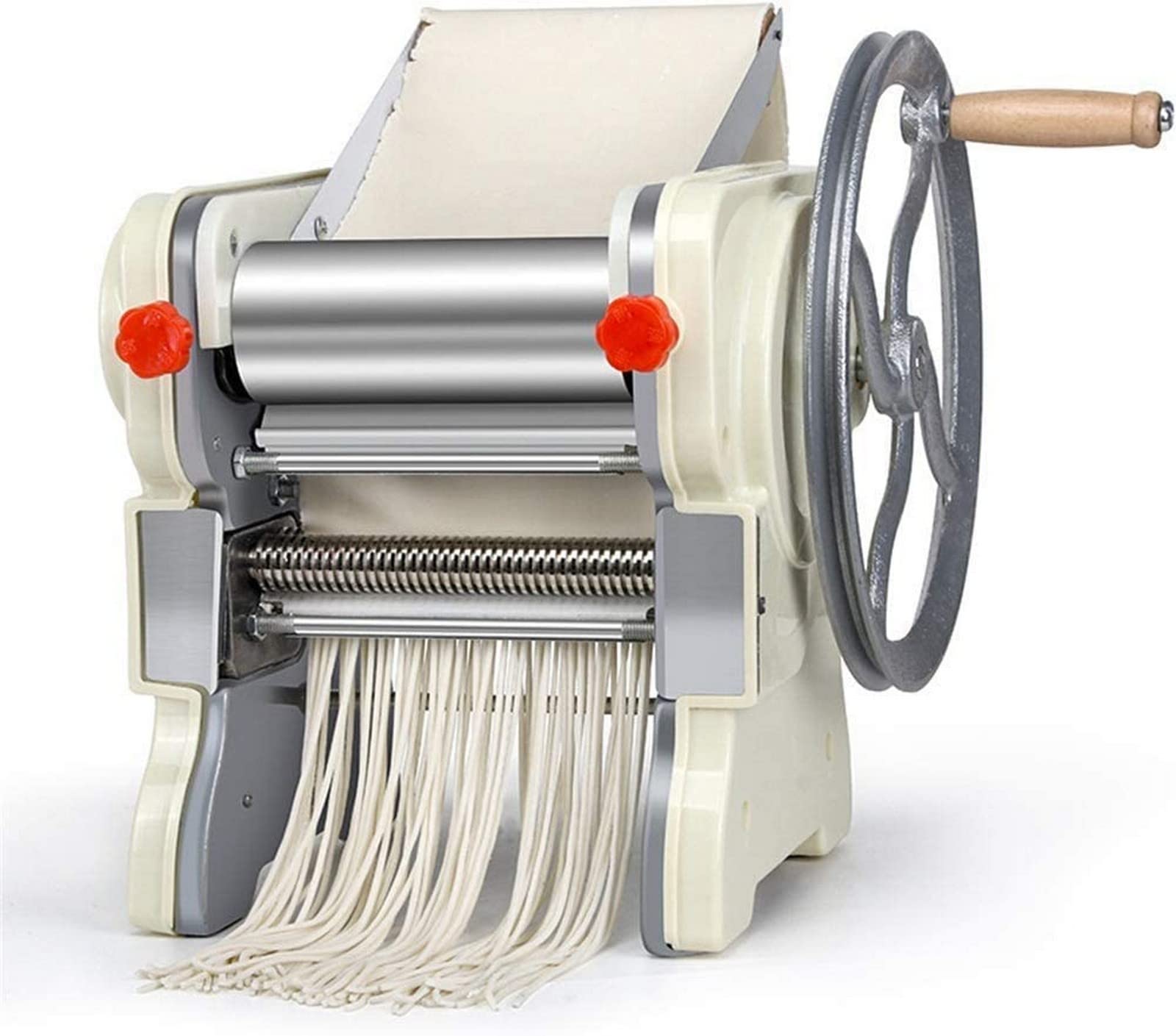 LIJCC Stainless Steel Manual Pasta Maker Machine - Hand Crank Noodle Roller for Fresh Homemade Spaghetti, Fettuccine & Lasagna | Perfect Kitchen Tool for Italian Cuisine Lovers & Home Chefs