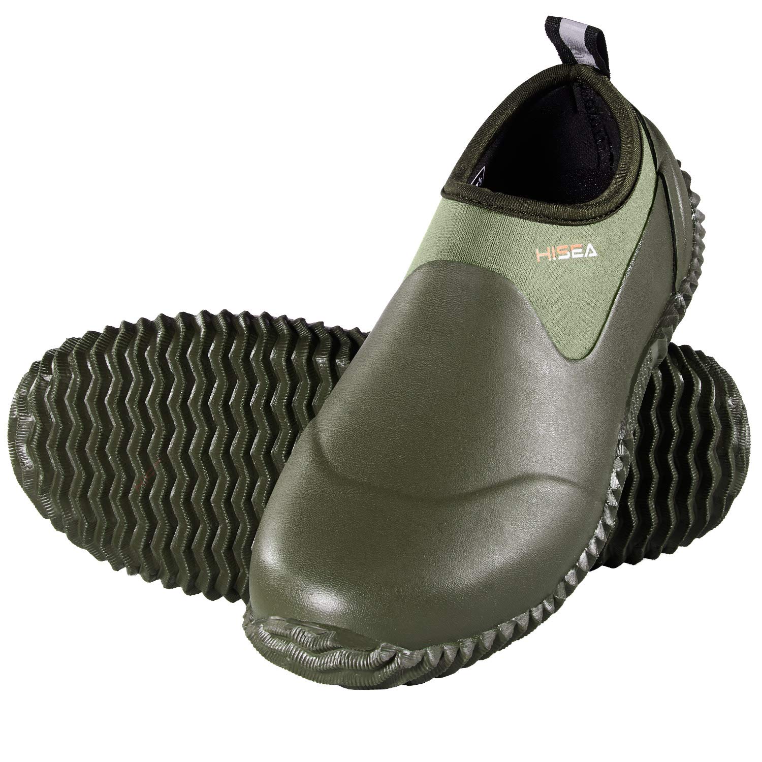 HISEA Unisex Waterproof Garden Shoes - Slip-On Rubber Neoprene Rain Boots for Men & Women | Outdoor Waterproof Footwear for Gardening, Farming, Camping, Hiking, Car Washing & Yard Work | Comfortable & Durable for All-Weather Use