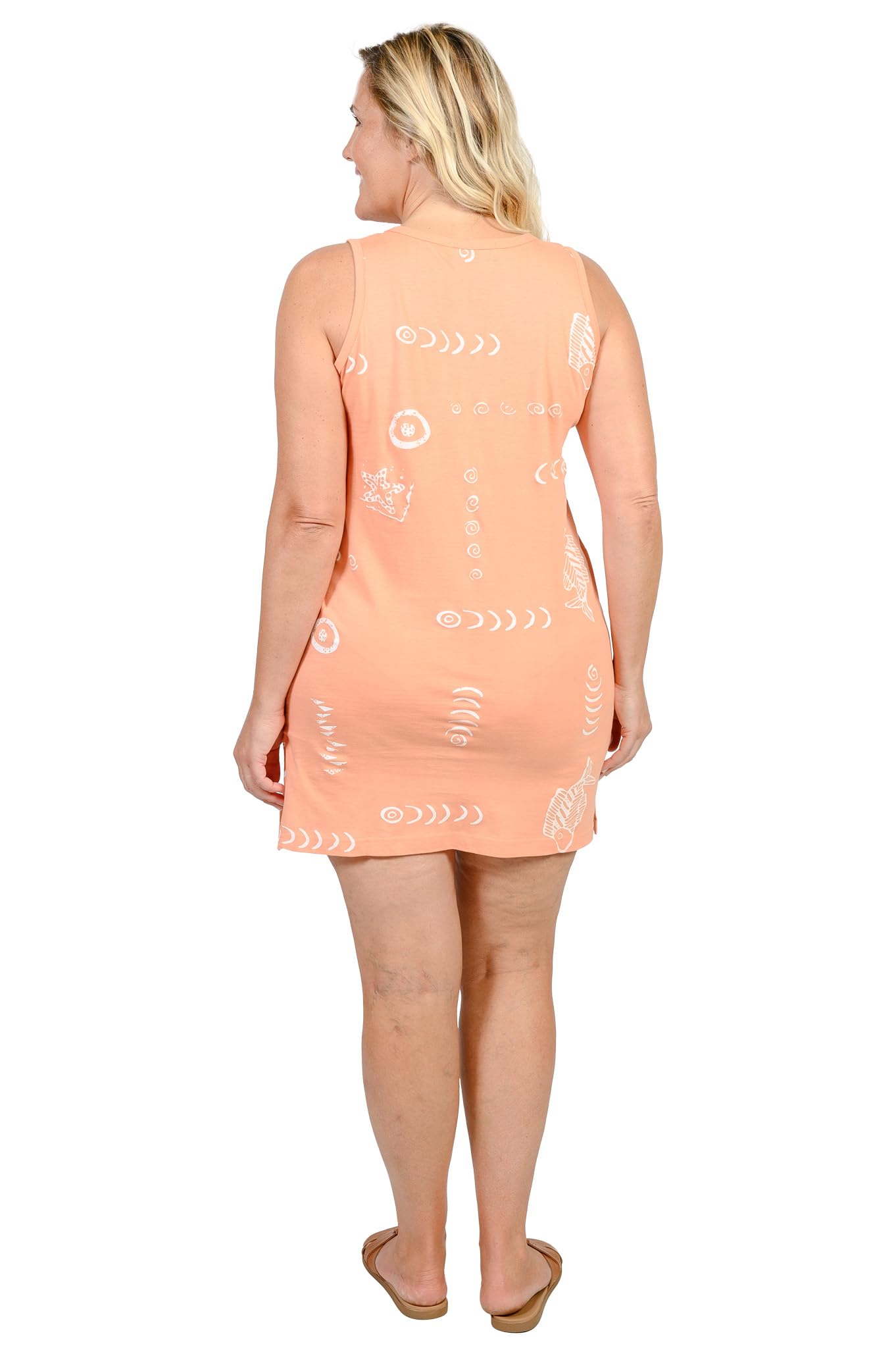 INGEAR Women's Summer Beach Dress - Short Sleeve Cotton Shift Dress for Vacation, Swim Cover Up, Casual Wear | Perfect for Poolside, Travel & Outdoor Activities
