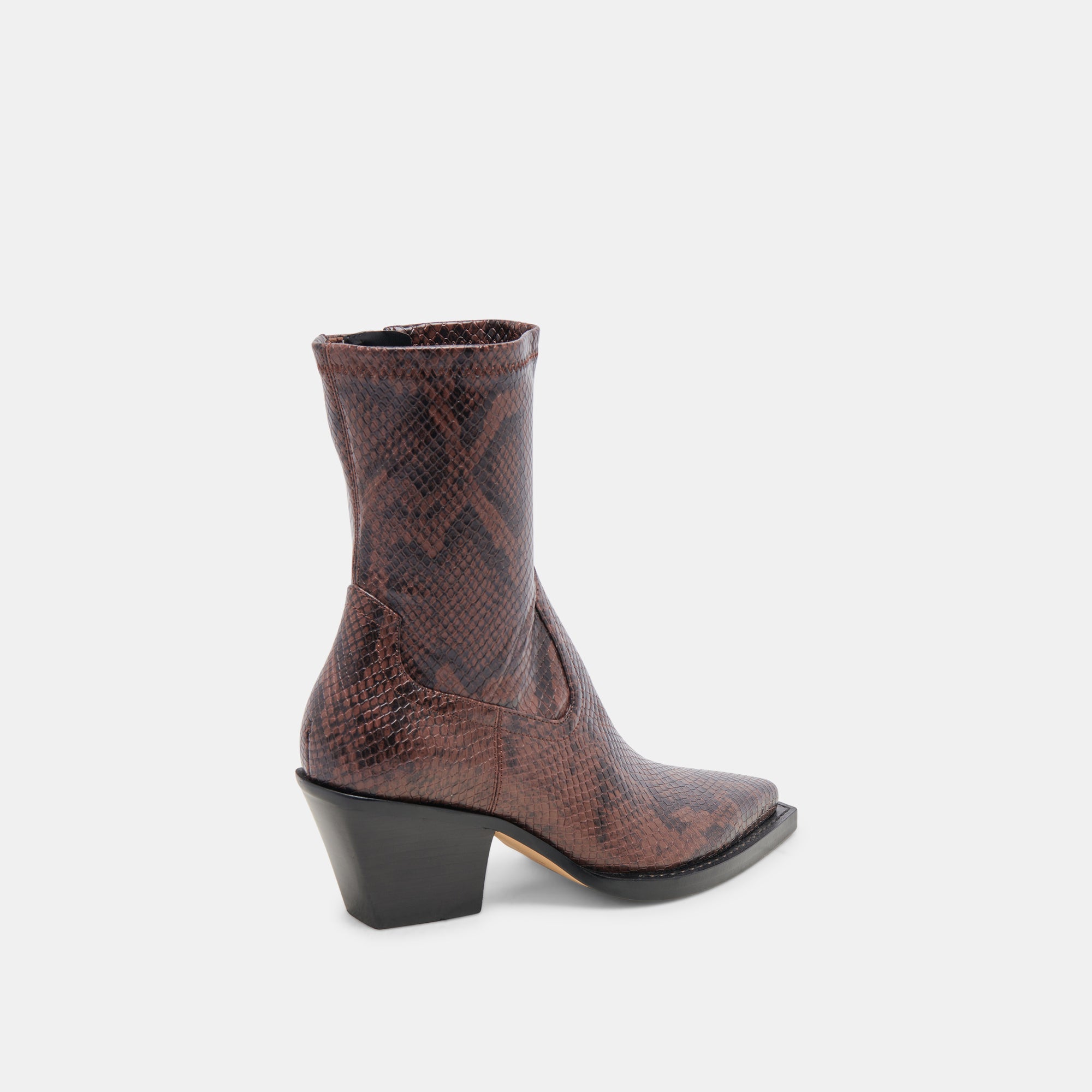 RUTGER Wide Calf Boots for Women - Java Brown Embossed Leather Stella Style - Perfect for Fall, Winter & Casual Outfits