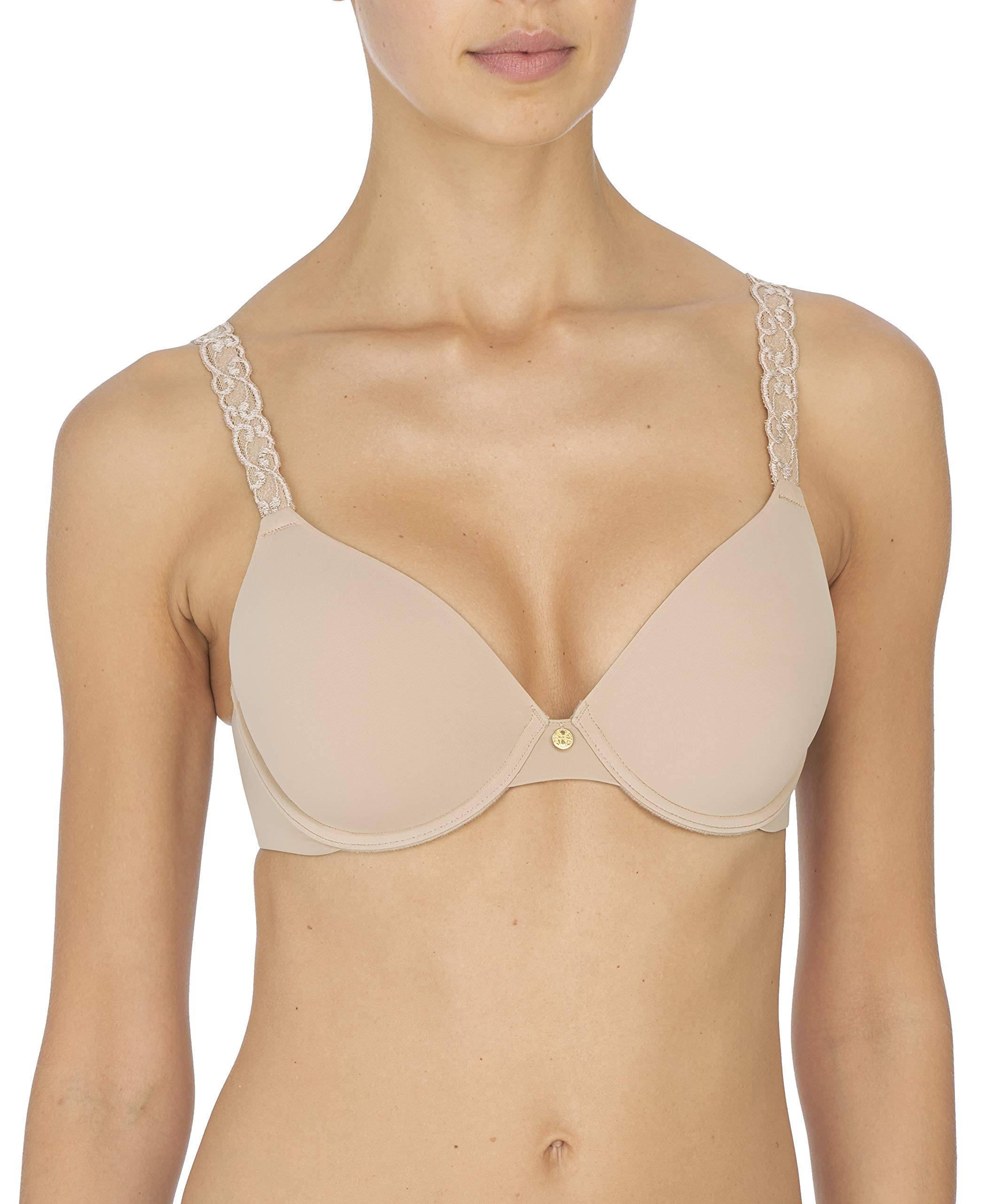 Natori Women's Pure Luxe Custom Coverage Contour Bra - Seamless Underwire Support for Everyday Comfort | Perfect for Work, Yoga & Lounge Wear