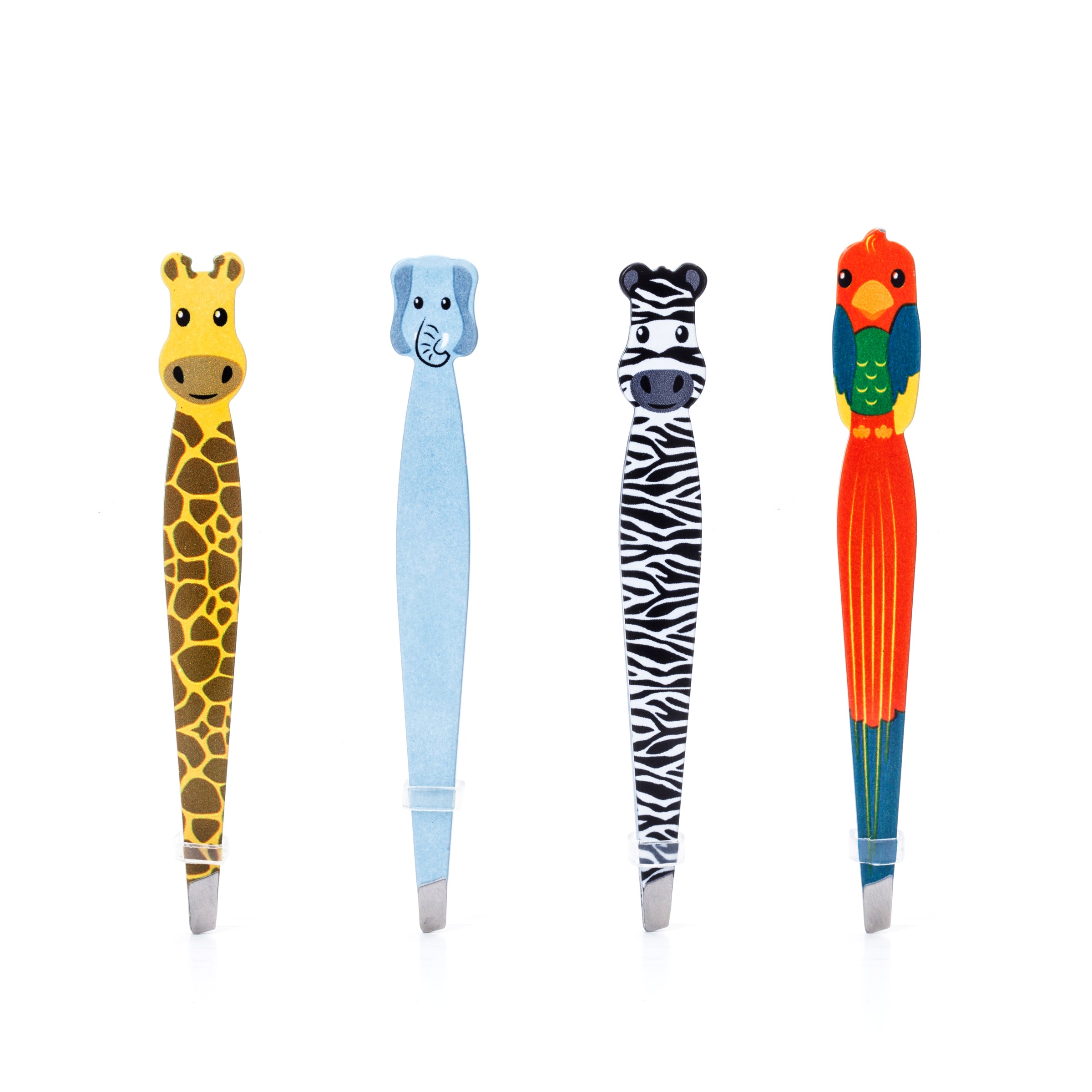 Premium Stainless Steel Safari Tweezers Set - Assorted Sizes for Eyebrows, Splinters & Crafts - Perfect for Travel, First Aid & DIY Projects
