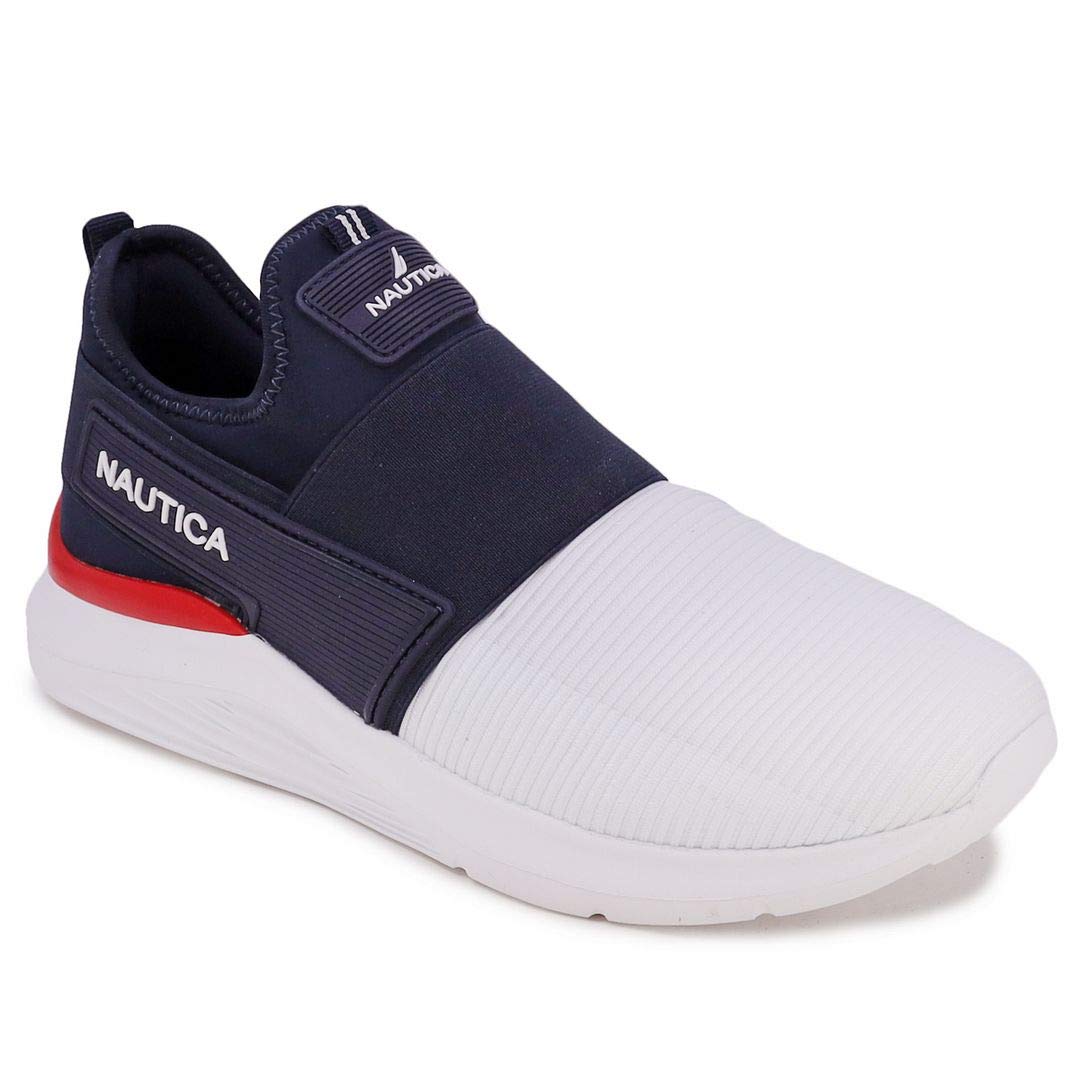 Nautica Men's Slip-On Casual Sneakers - Lightweight Walking Shoes for Jogging, Travel & Everyday Wear - Comfortable Fashion Sneakers for Men