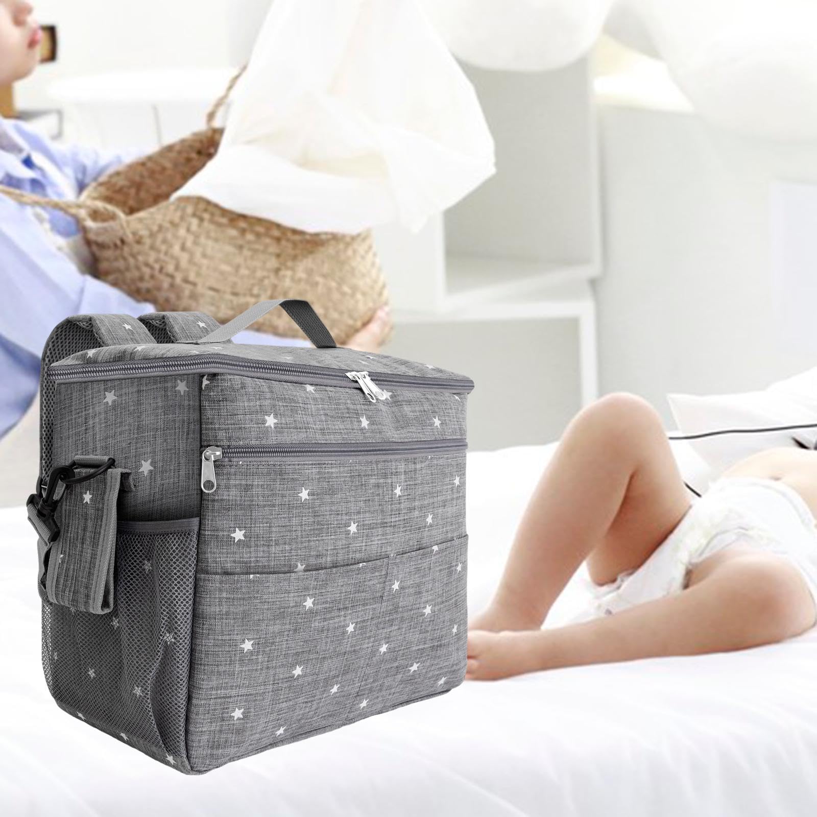 Stylish Universal Stroller Bag with Large Storage Space - Perfect for Diapers, Toys & Baby Essentials on the Go