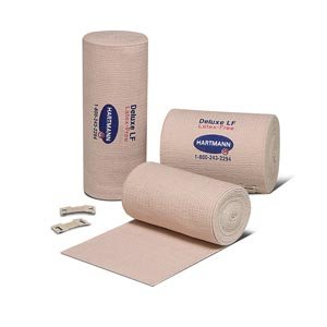 Hartmann 46197 Deluxe LF Elastic Bandage - 4 Inch x 11 Yard, 6 Rolls - Premium Support for Sports, First Aid & Injury Recovery